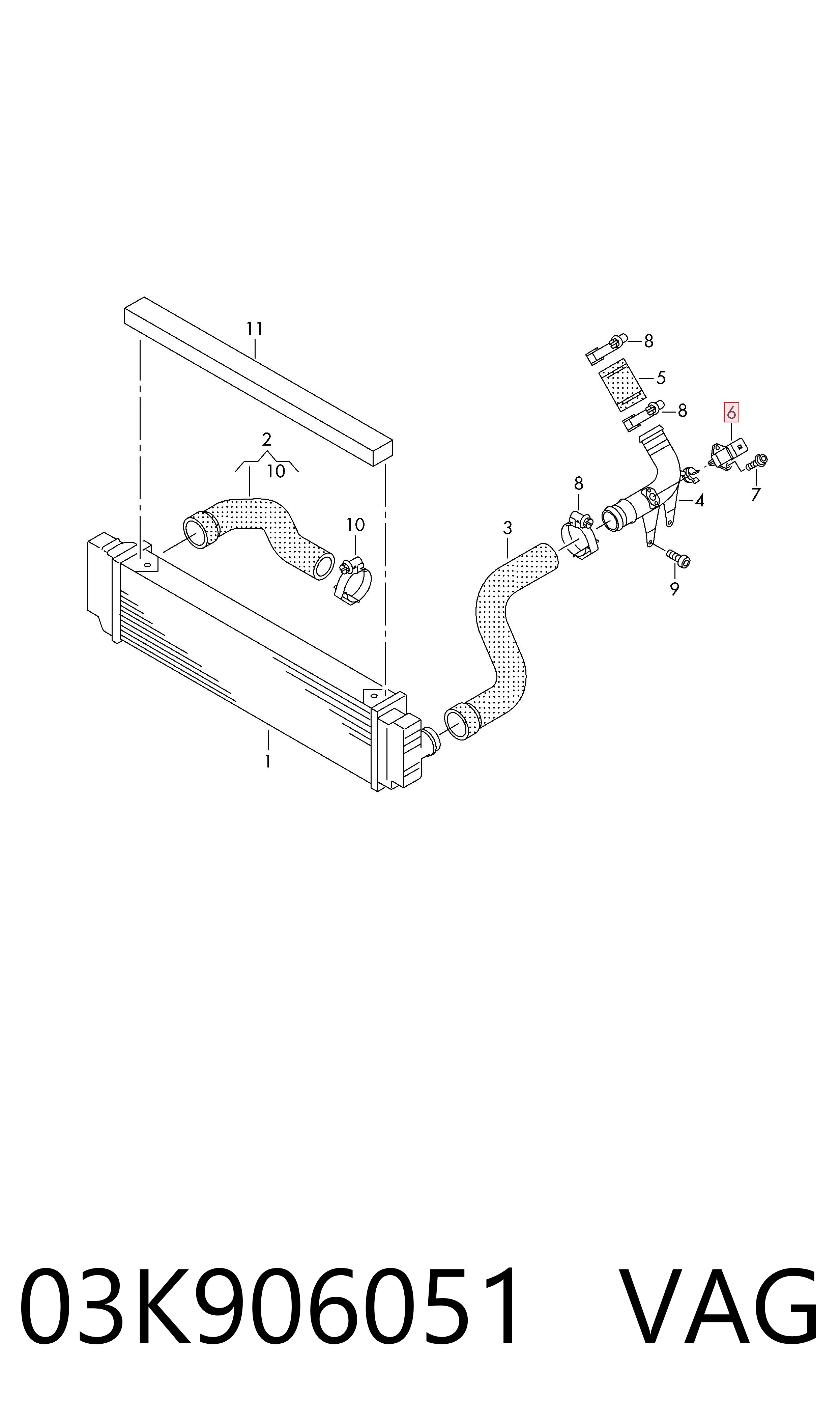Comprar 03K906051 VAG Sensor de presión de sobrealimentación