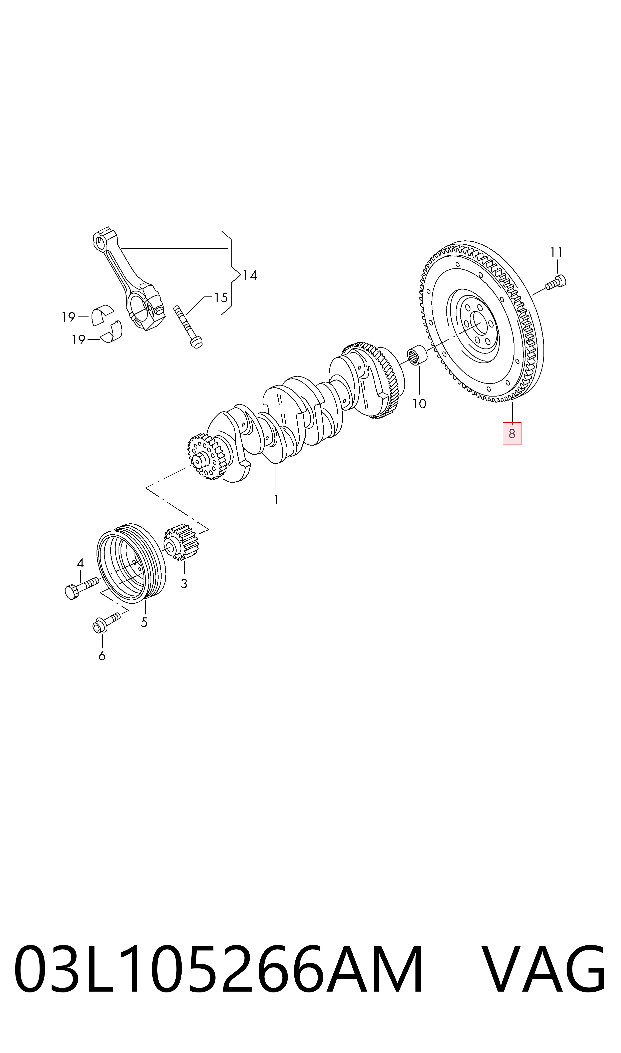 03L105266AM VAG Volante de motor