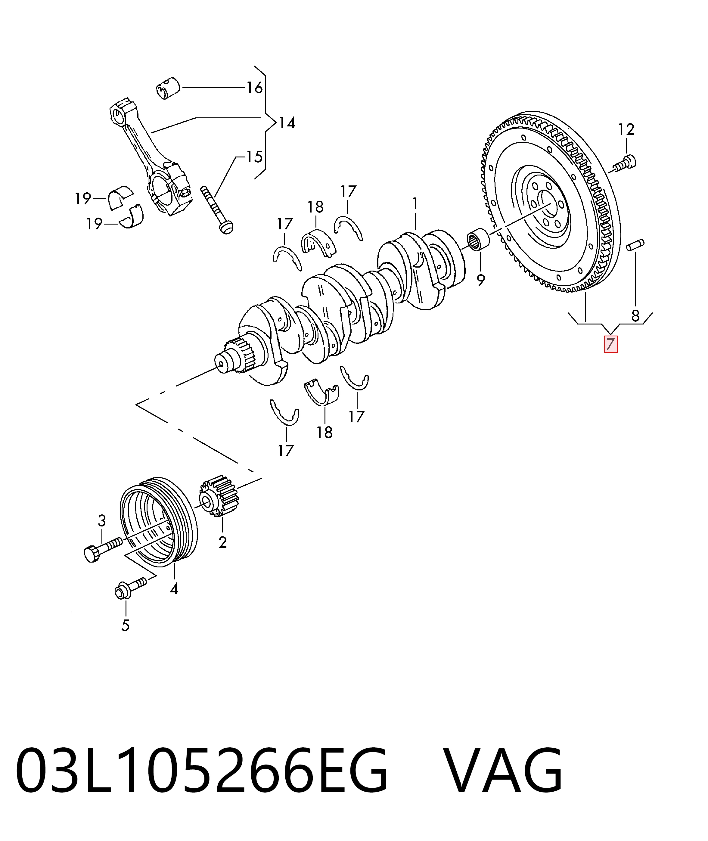 03L105266EG VAG Volante de motor