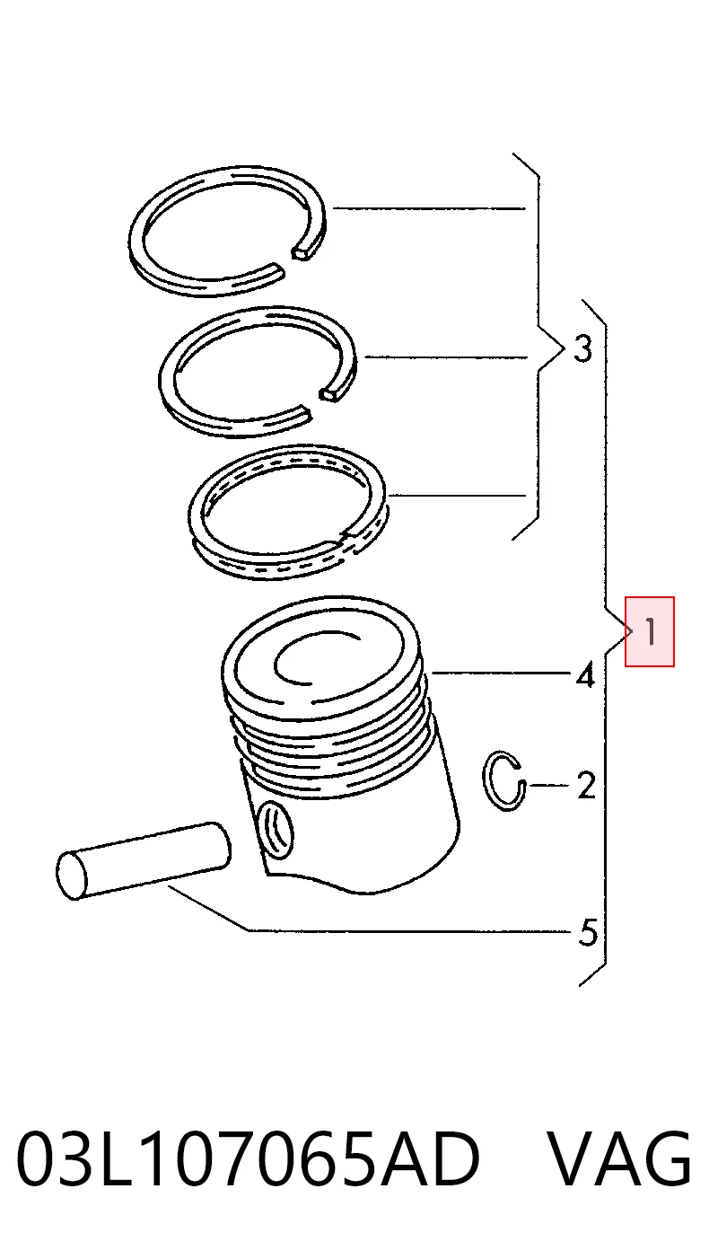 03L107065AD VAG Pistón