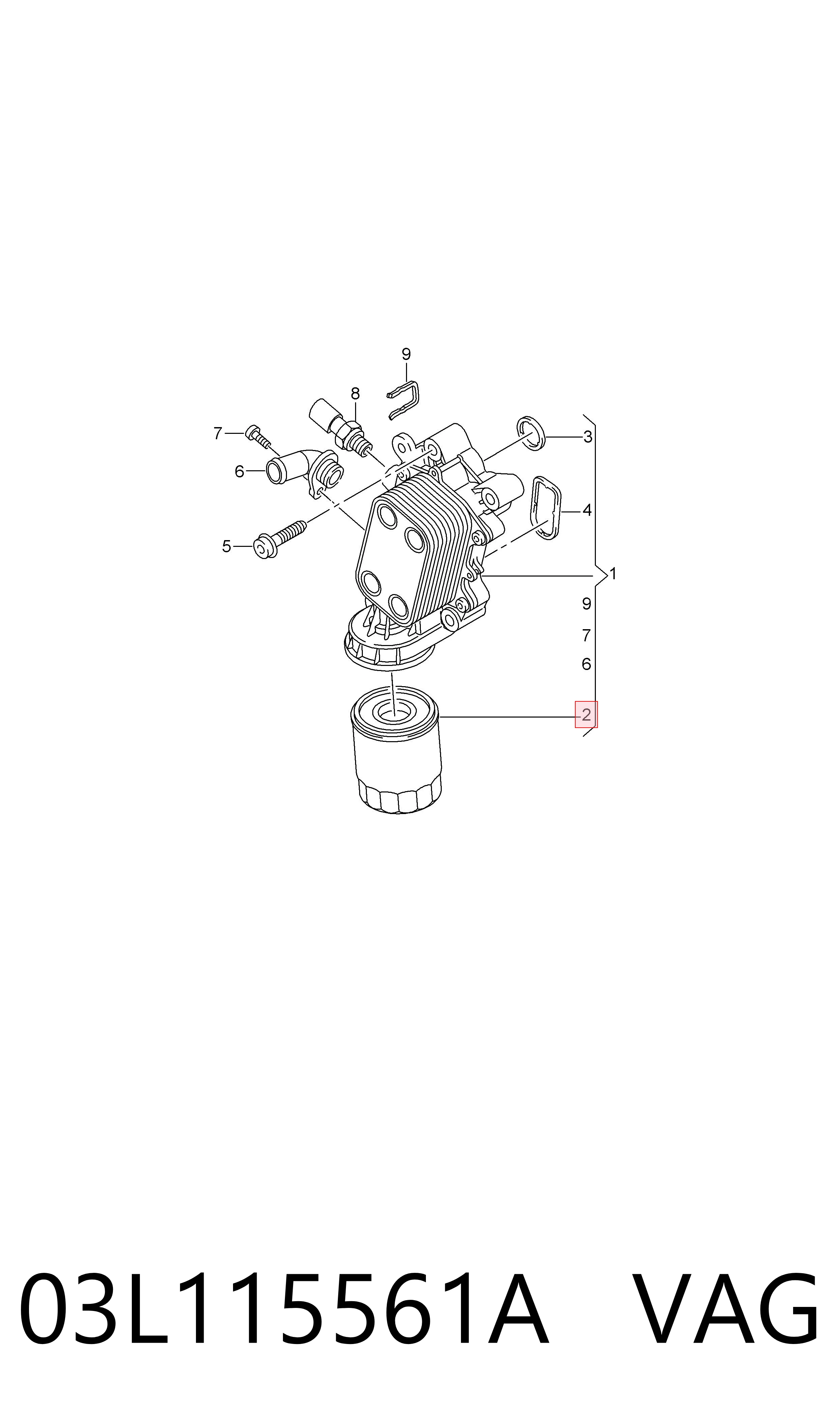 03L115561A VAG Filtro aceite