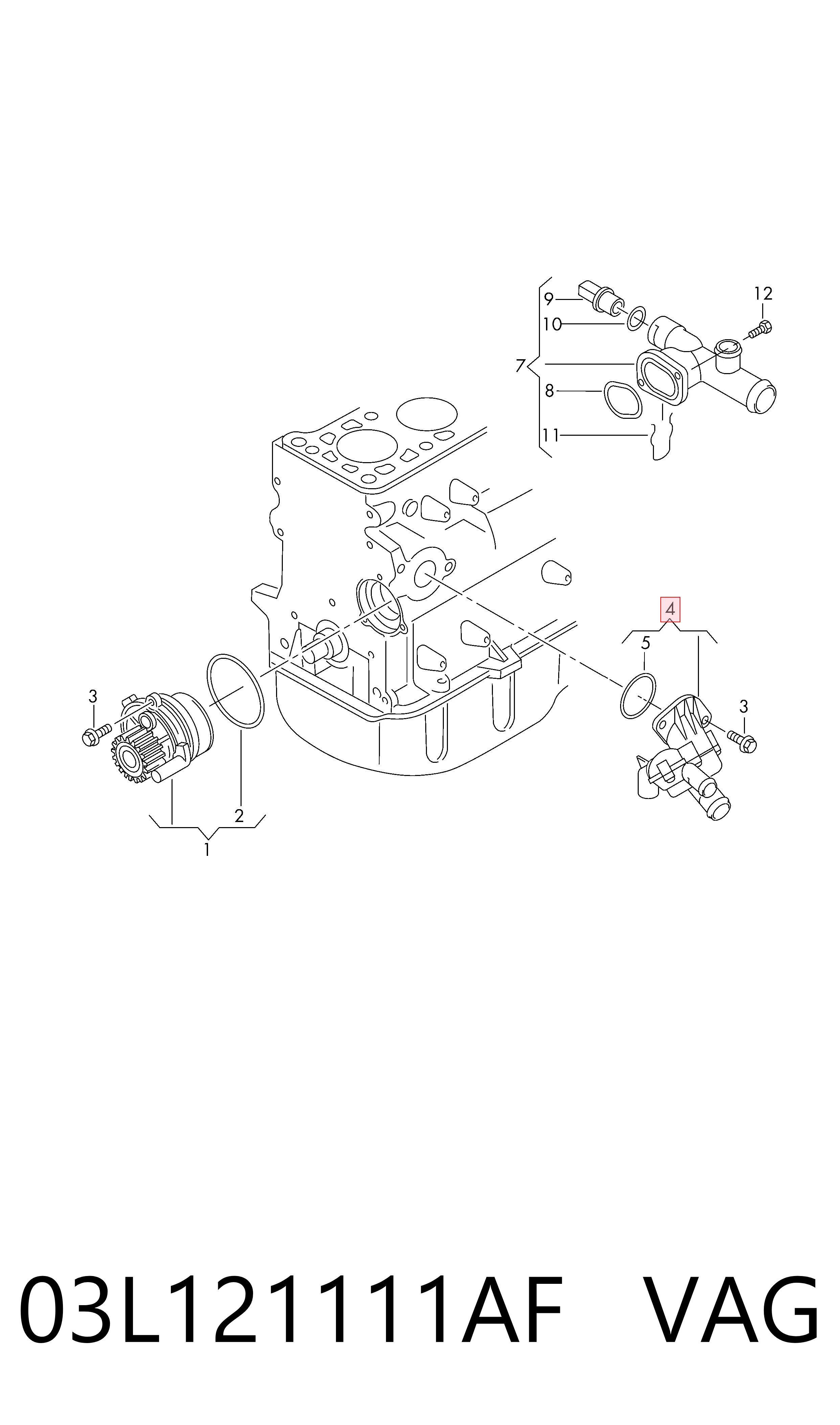 Termostato refrigerante VAG 03L121111AF