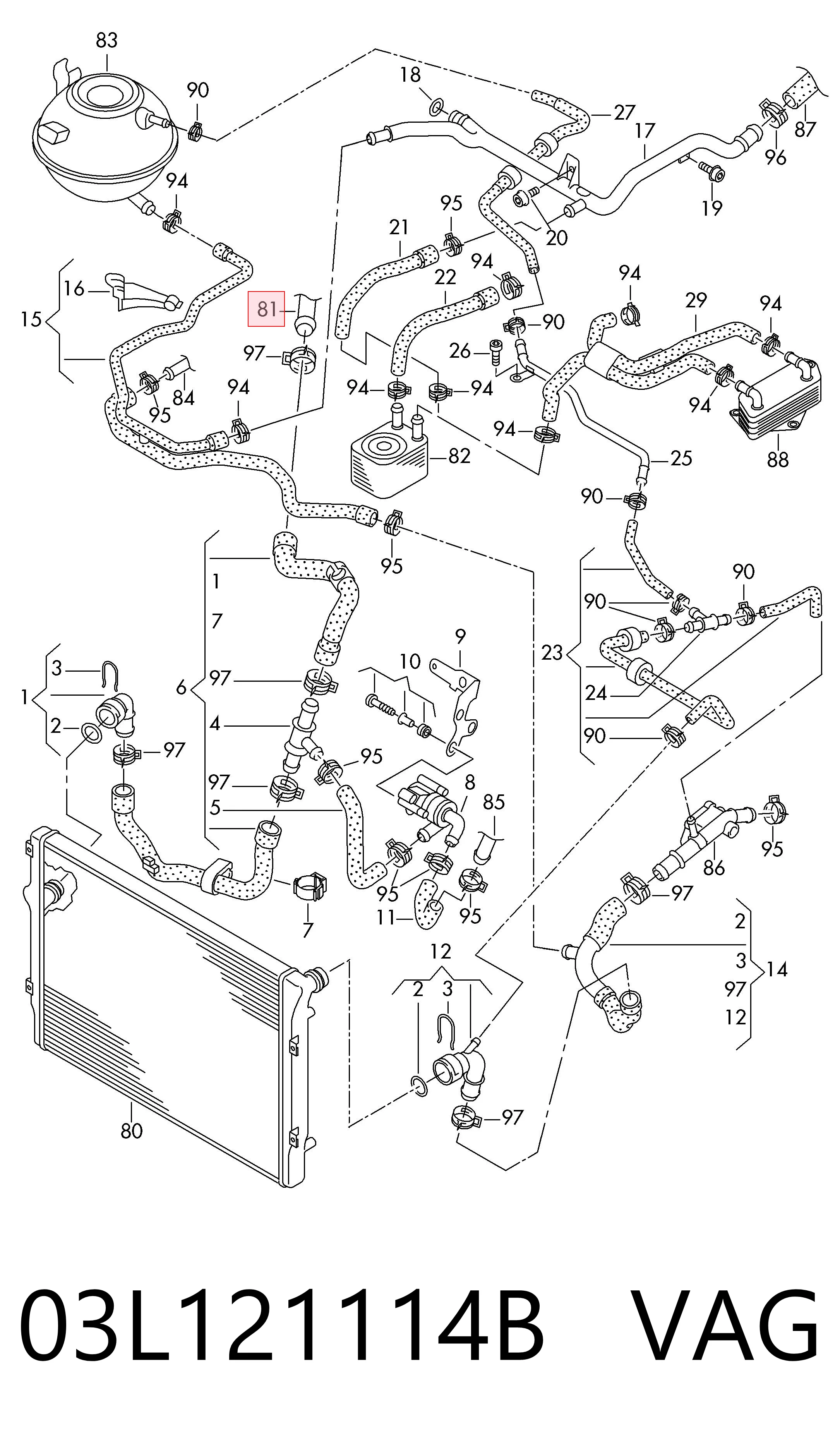 03L121114B VAG Termostato de agua