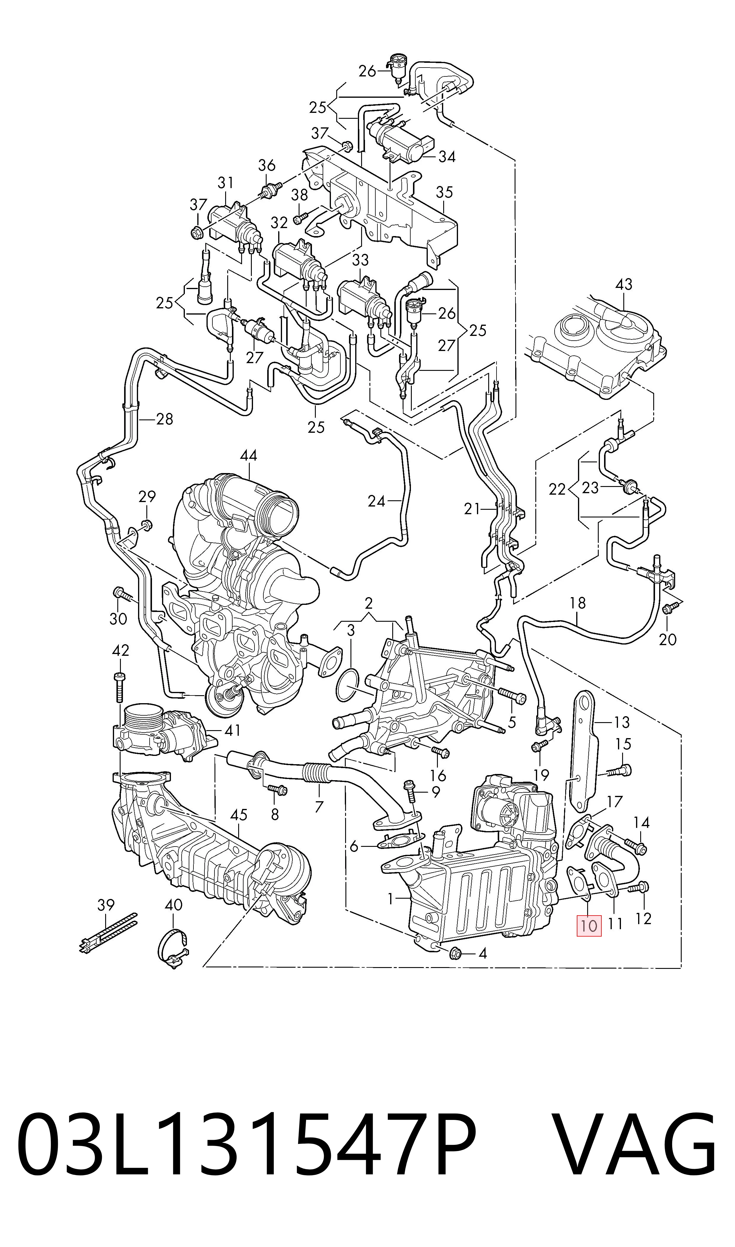 Junta de turbina de escape VAG 03L131547P precio, desde 4,80 EUR
