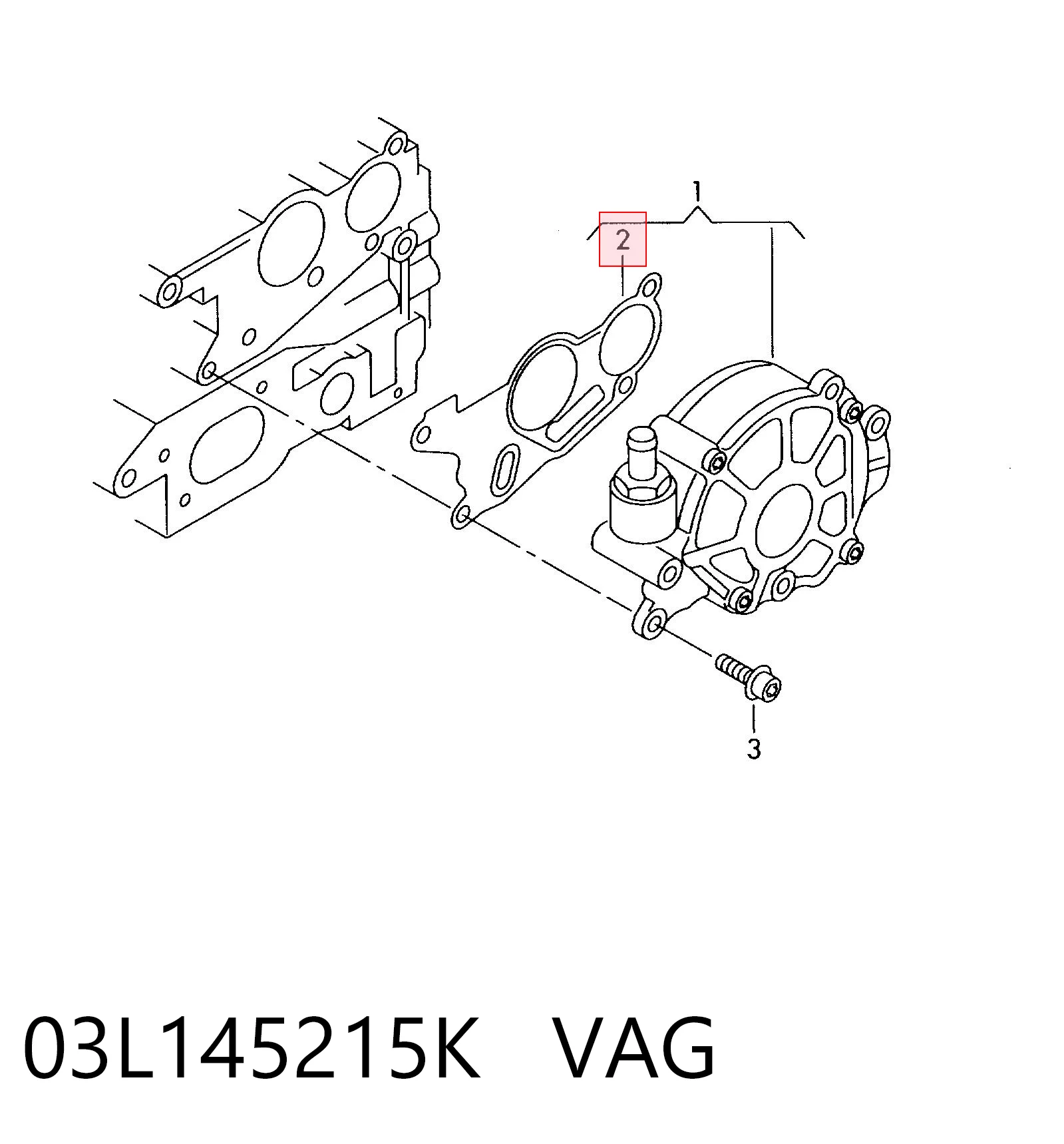 Junta de la bomba de vacío VAG 03L145215K precio, desde 6,33 EUR