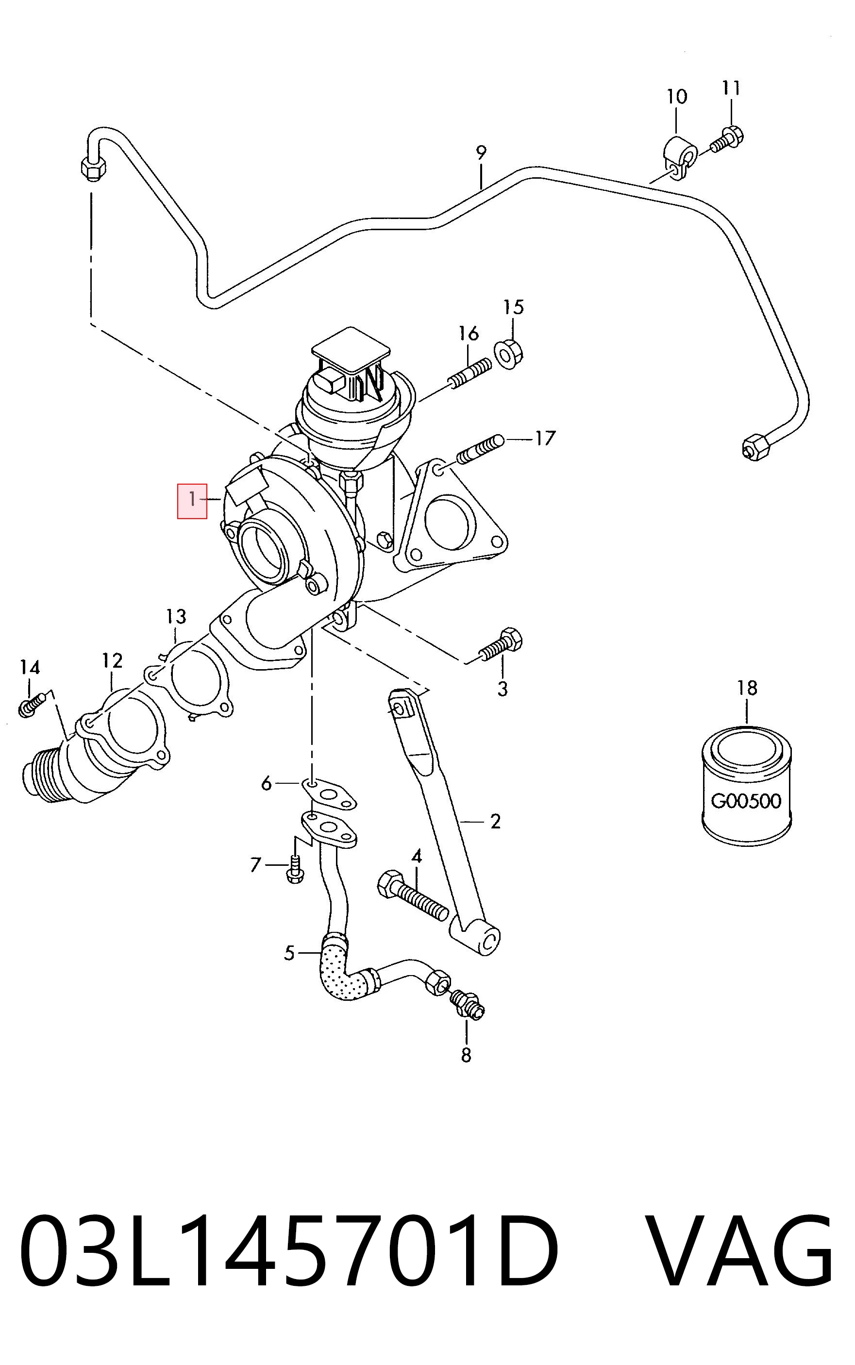 Turbocompresor VAG 03L145701D