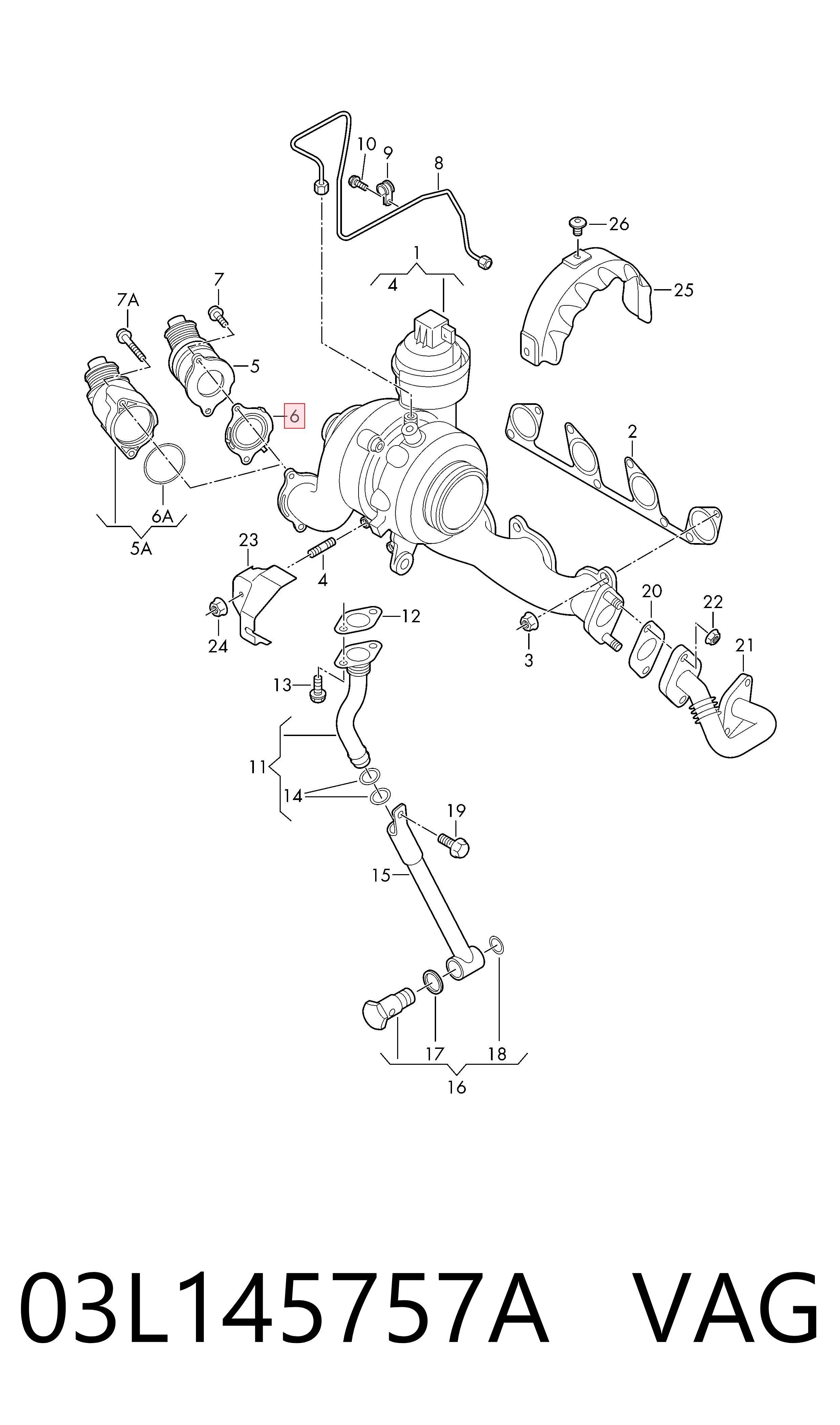 Junta de turbina de escape VAG 03L145757A precio, desde 5,13 EUR