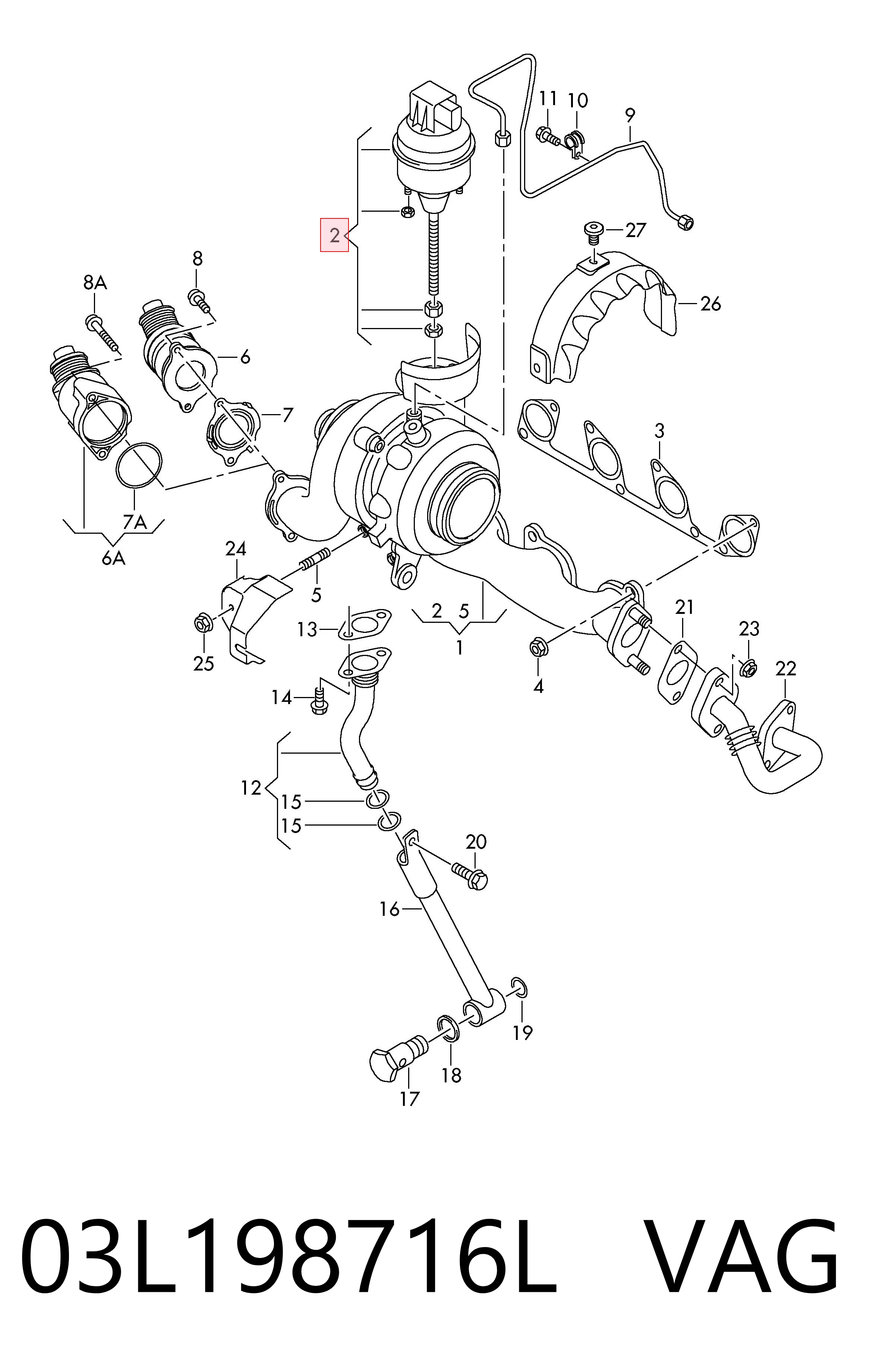 Comprar 03L198716L VAG Actuador del turbo