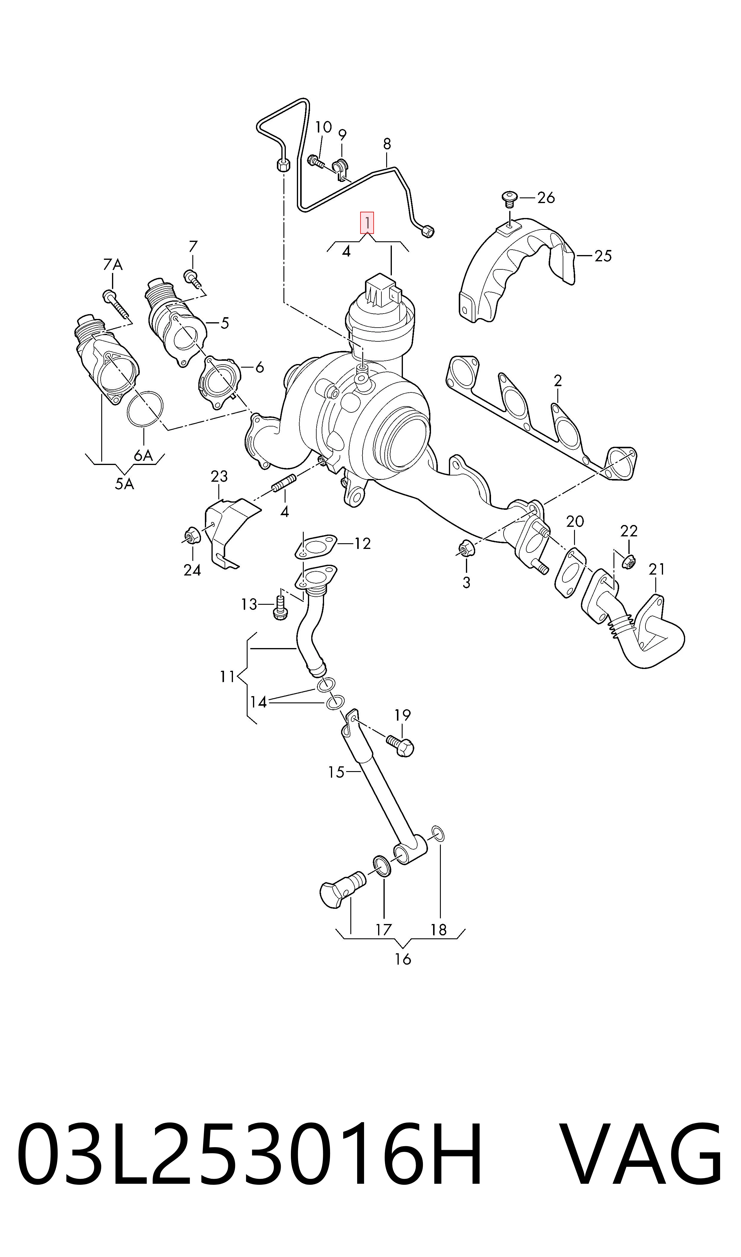 Turbocompresor VAG 03L253016H