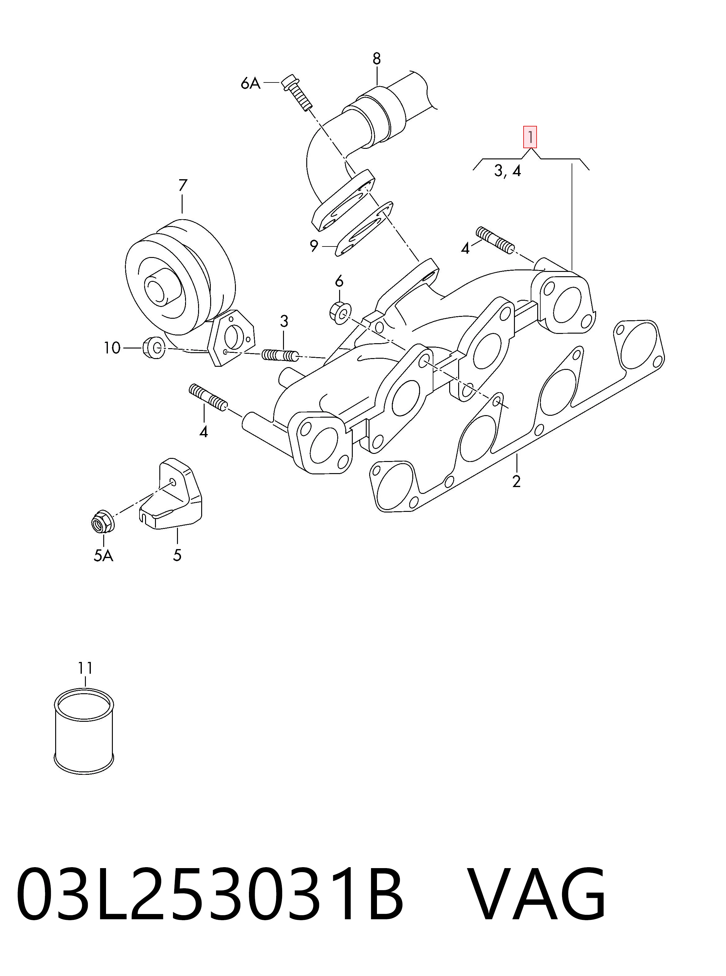 Comprar Colector de escape Audi A6  4G2, 4GC a bajo precio