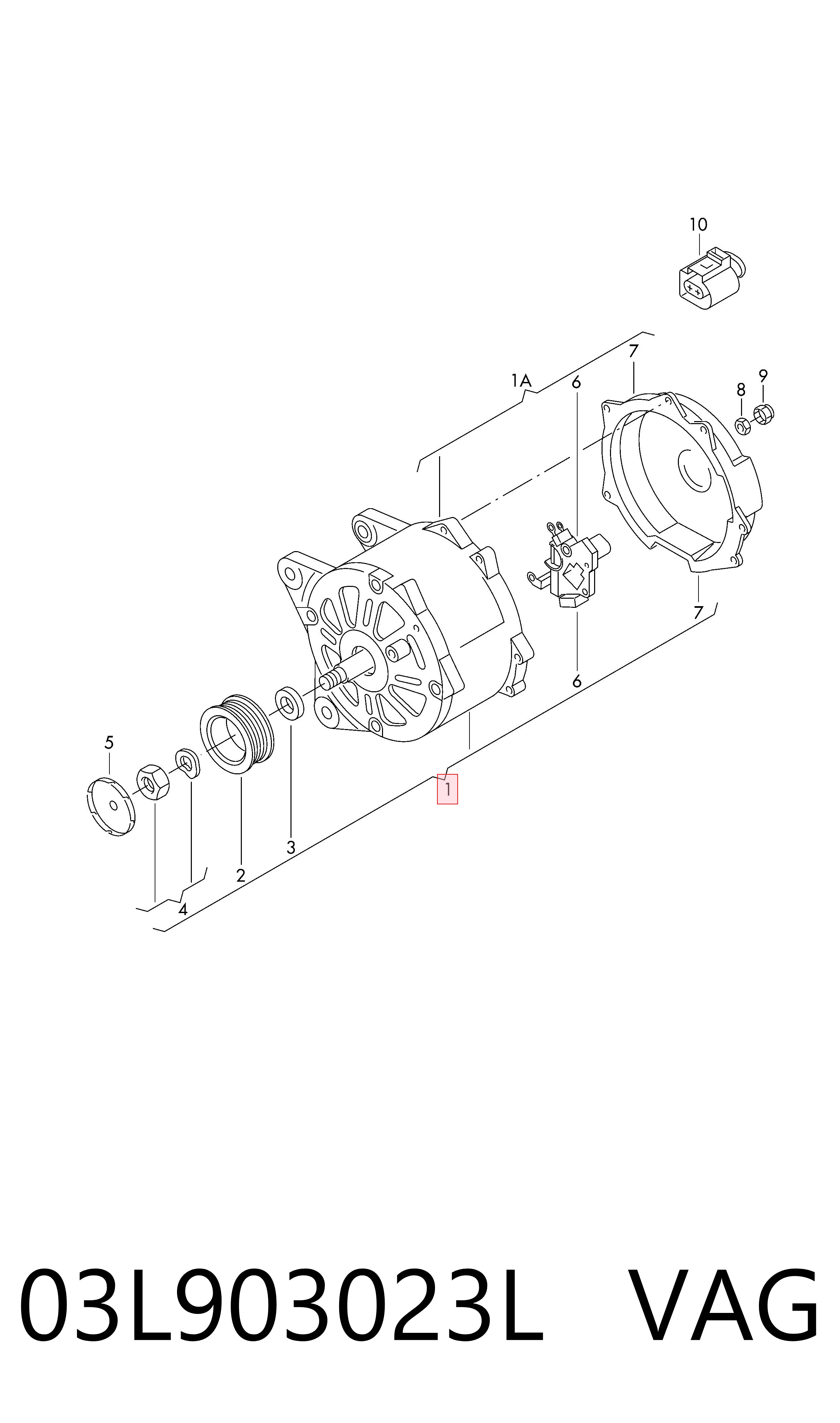 03L903023L VAG Alternador de coche
