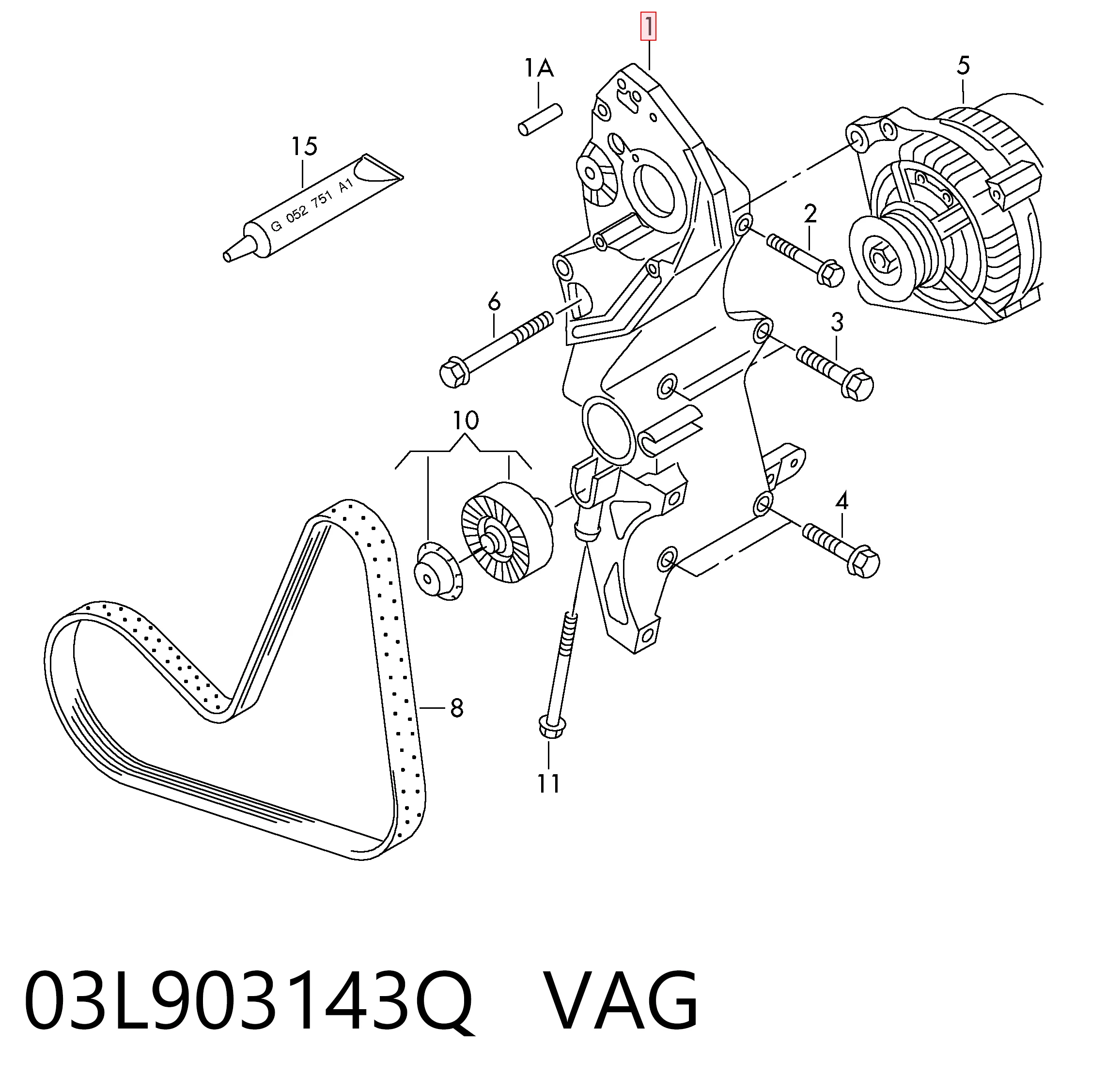 Comprar Soporte del alternador Audi A3 Sportback 8PA