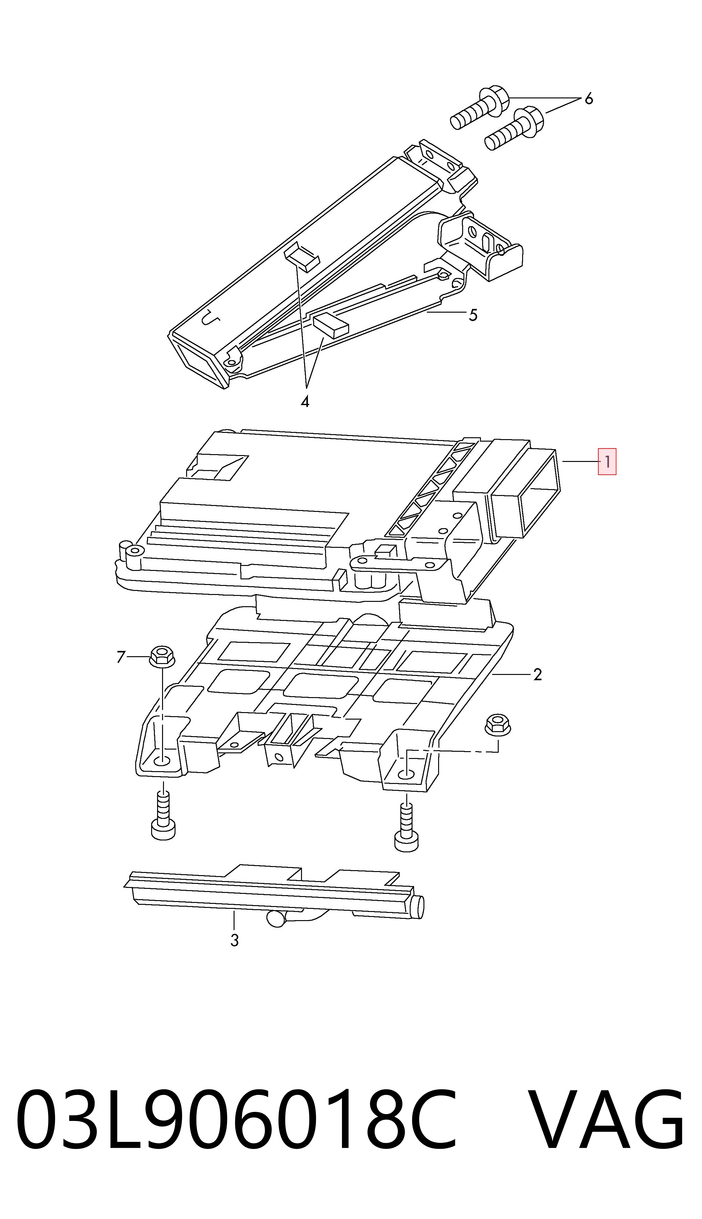 03L906018C VAG Centralina Del Motor