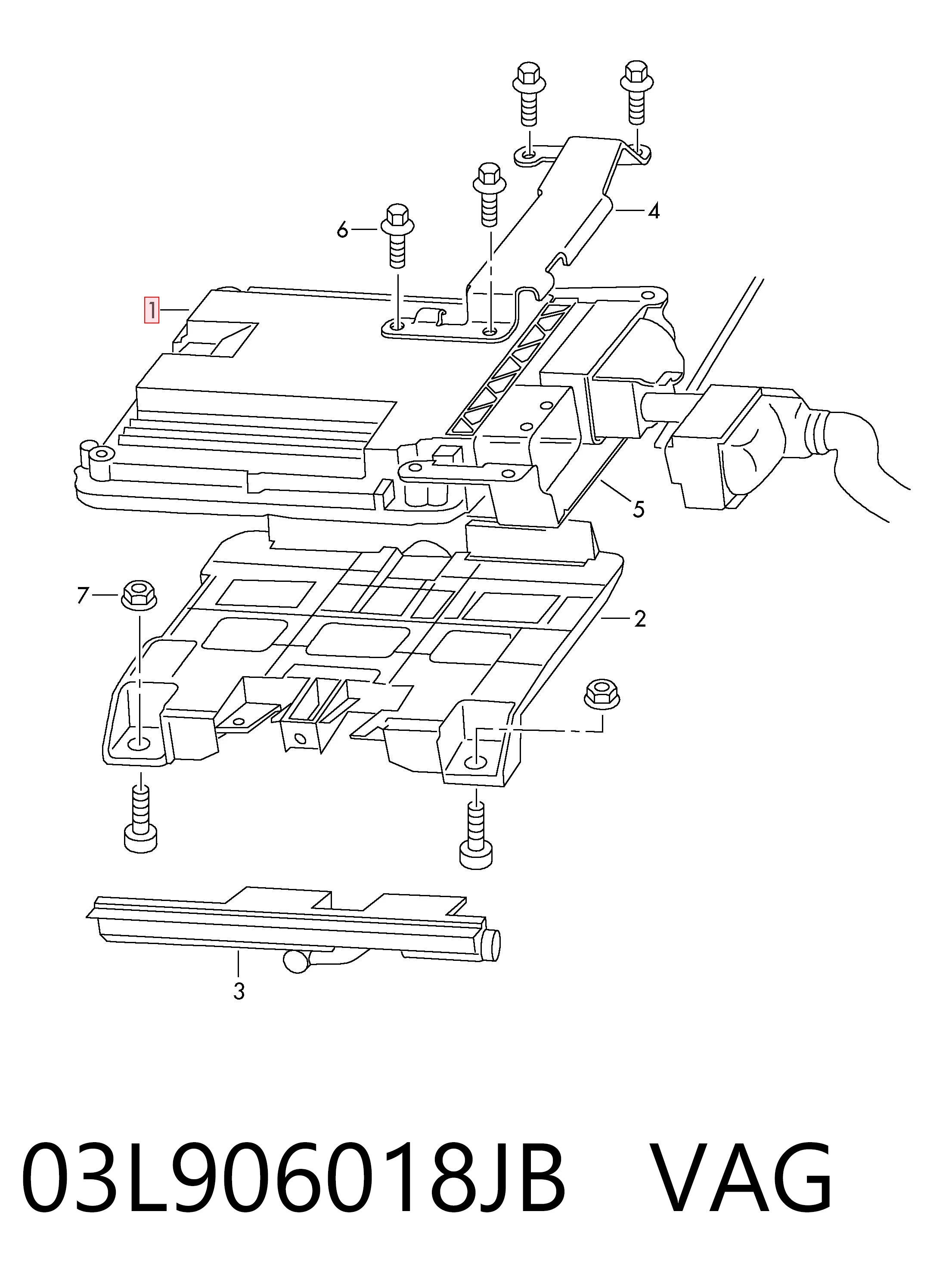 03L906018JB VAG Centralina Del Motor