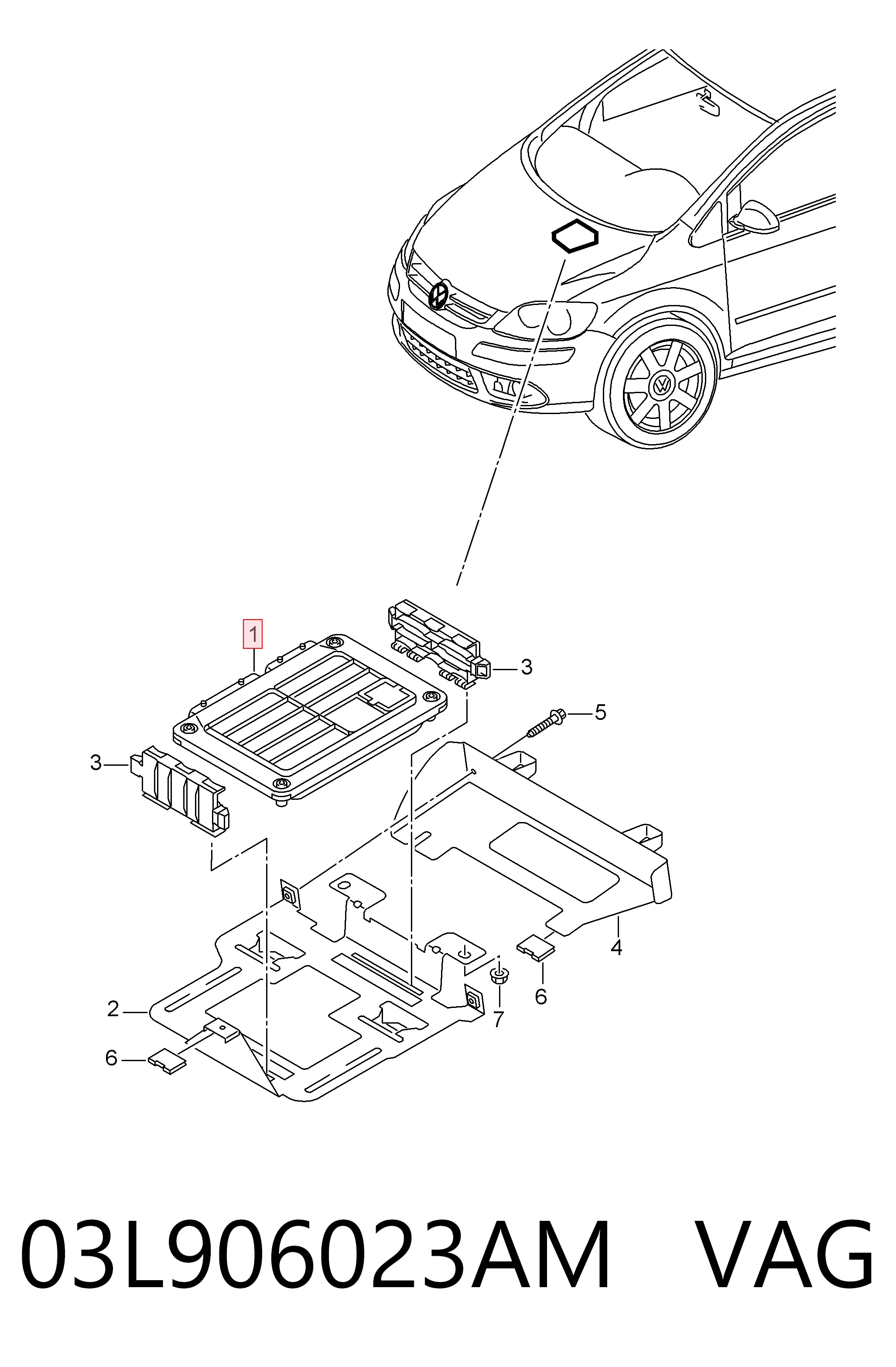 Centralina Del Motor para Volkswagen Golf PLUS VI 521