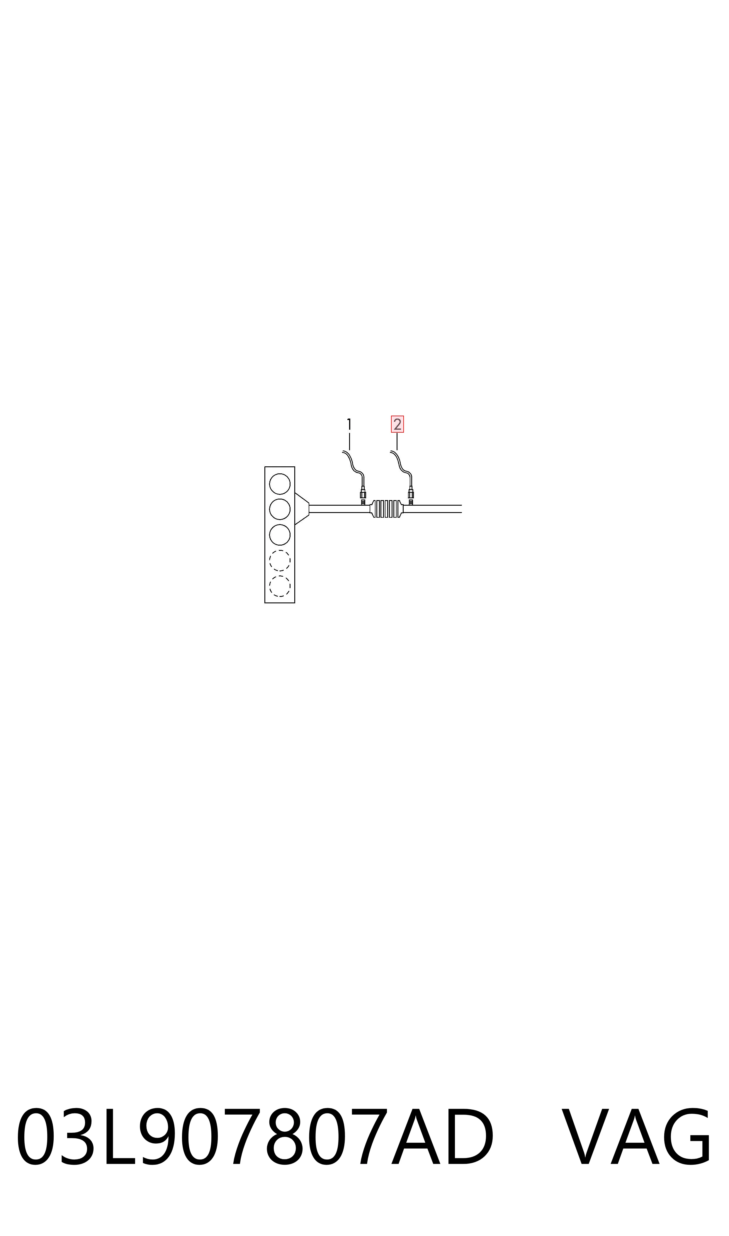 03L907807AD VAG Sensor de óxidos de nitrógeno NOx