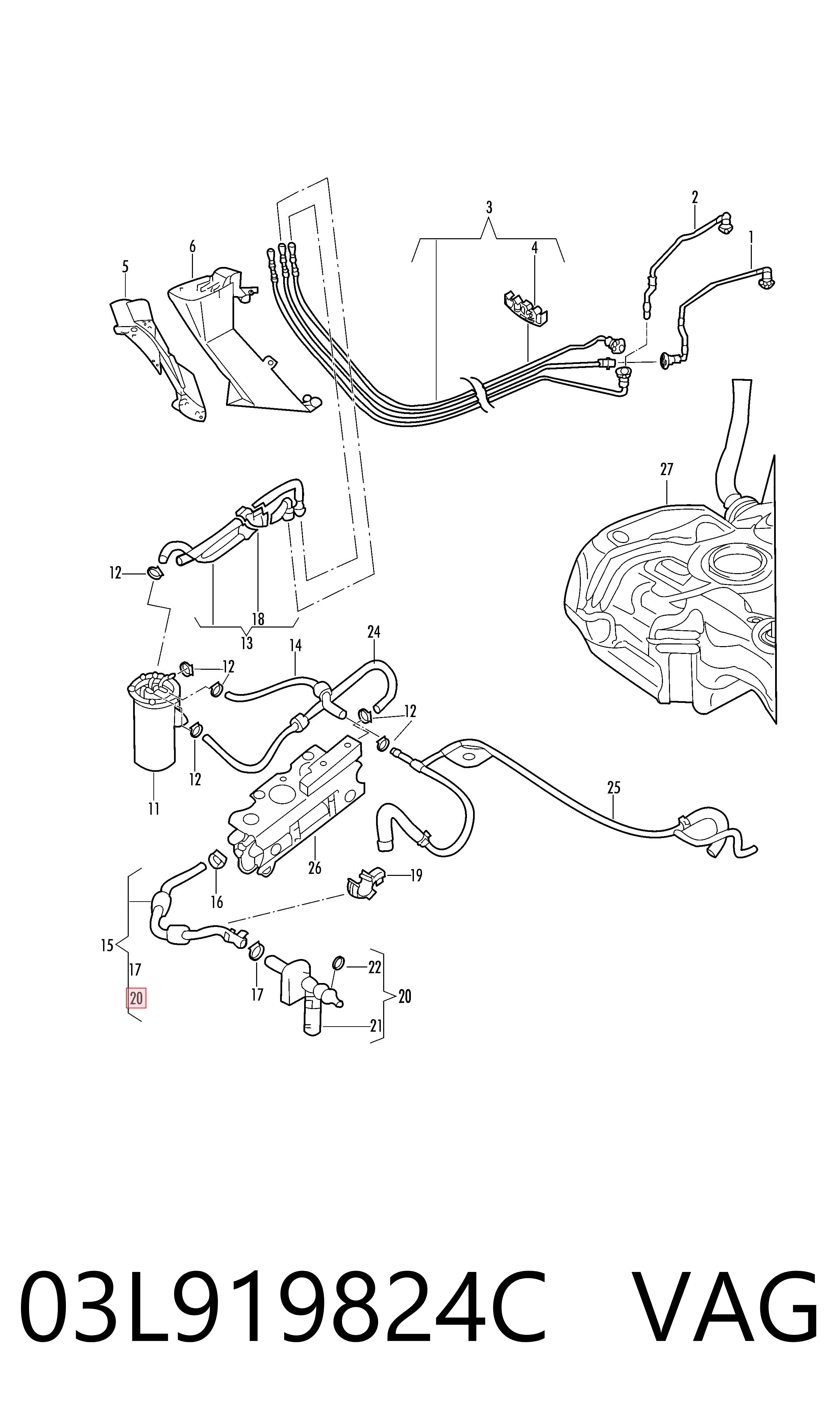 Sensor de temperatura de combustible VAG 03L919824C precio, desde 16,64 EUR