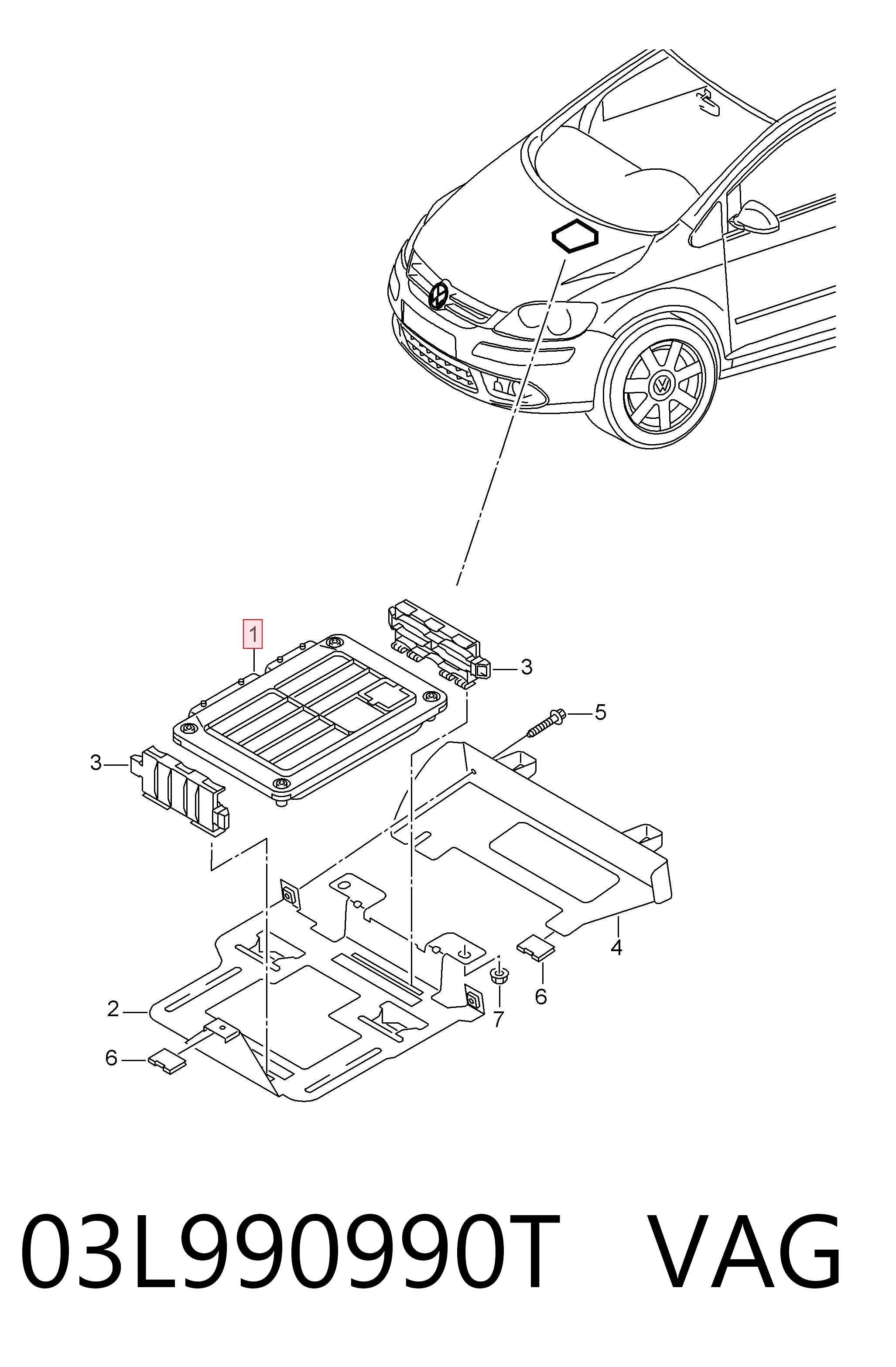 Unidad de control del motor  Volkswagen Golf PLUS VI hatchback (521) (2009 - 2013) precio, desde 201,83 EUR