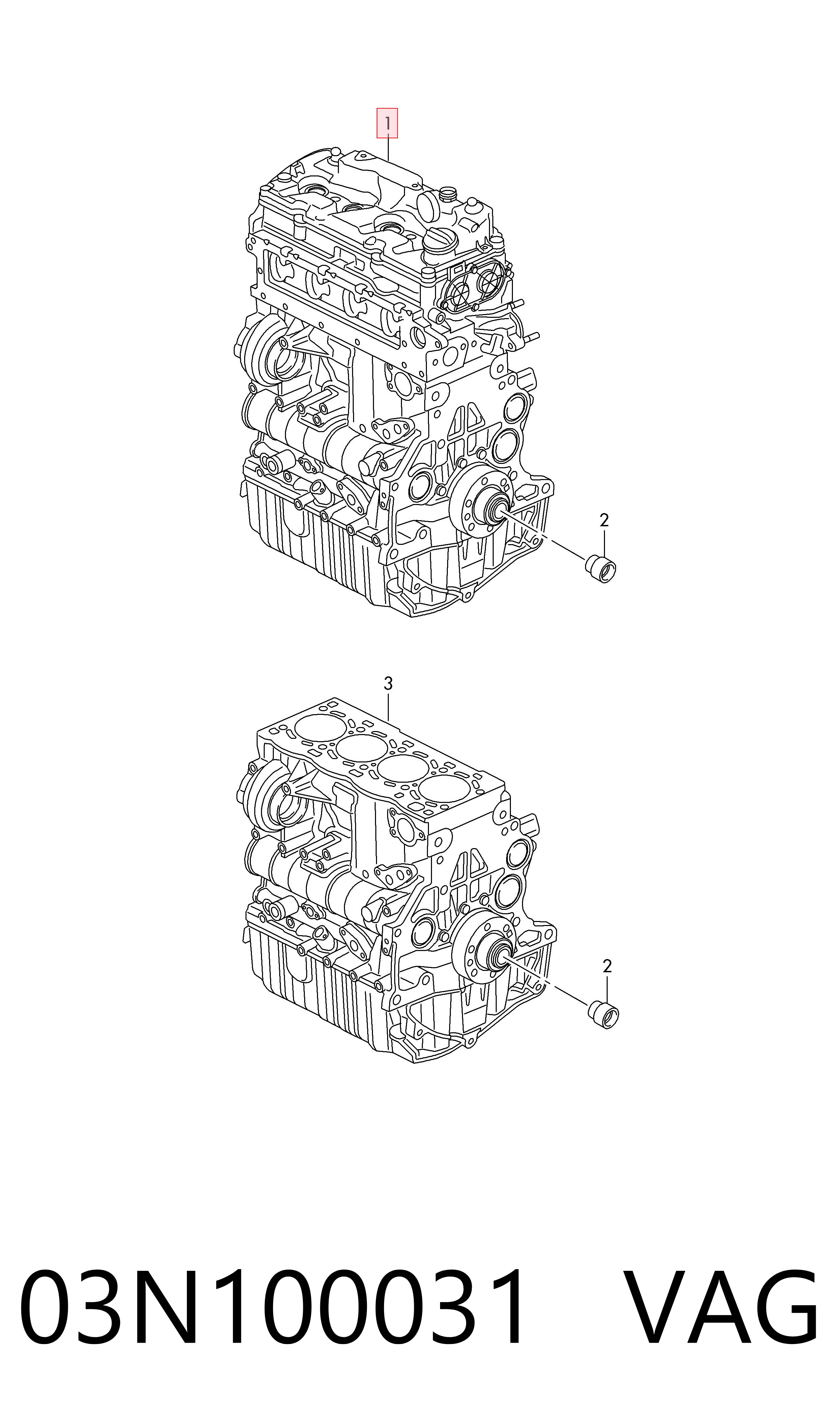 Motor completo 03N100031 VAG