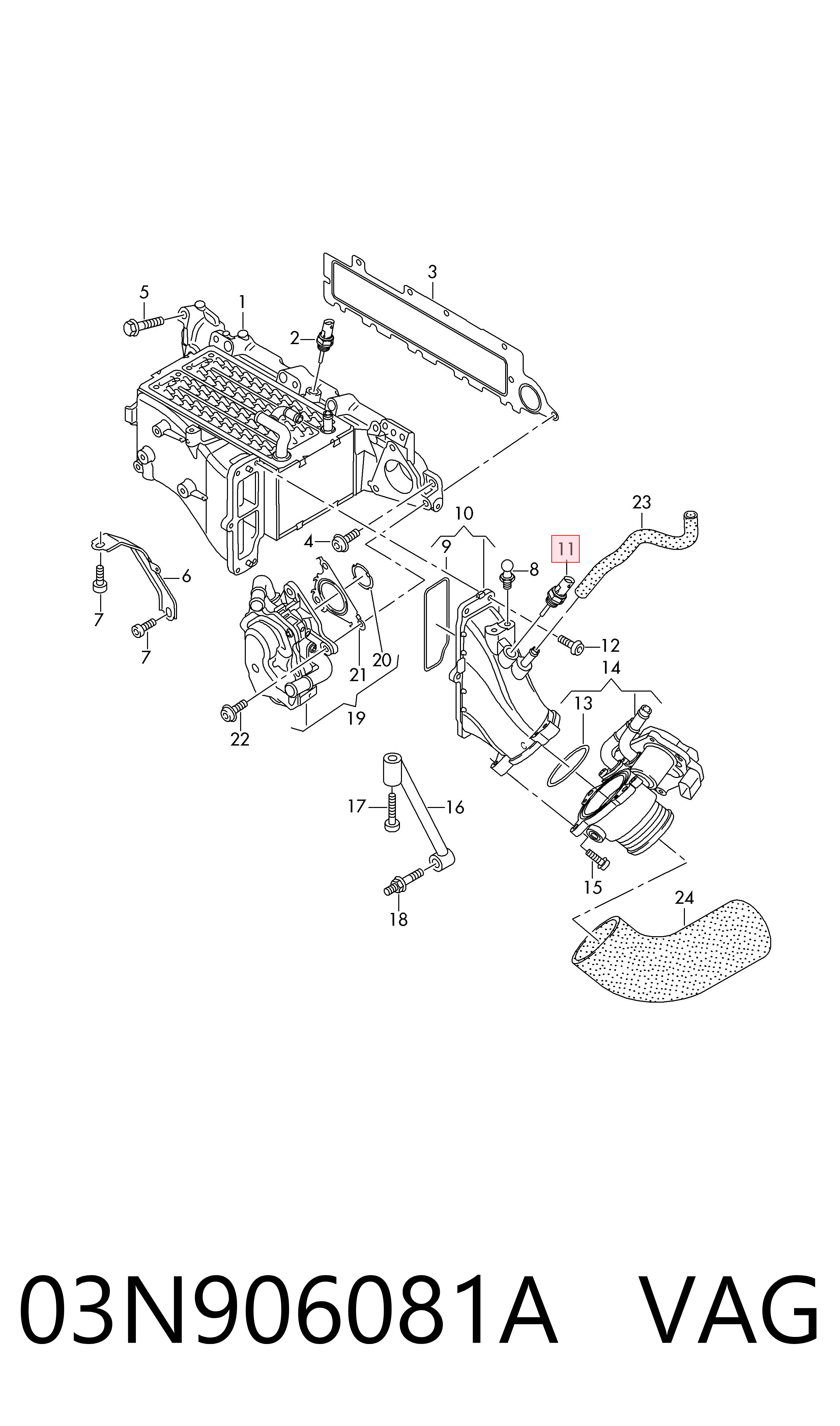 Comprar Sensor de temperatura del aire de admisión Volkswagen Caddy IV SAB, SAJ a bajo precio