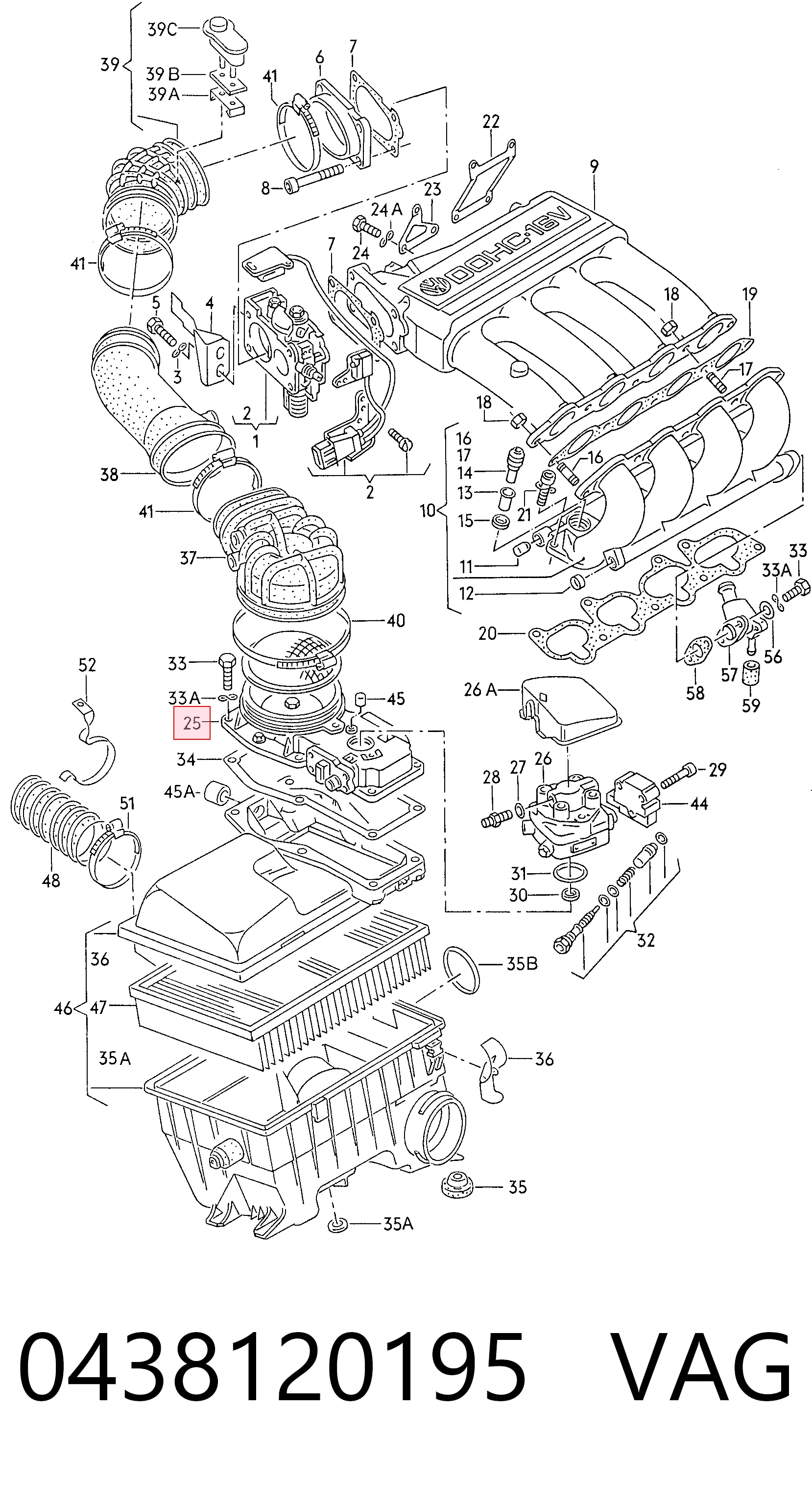 Caudalímetro para Volkswagen Jetta 19E, 1G2, 165, 167
