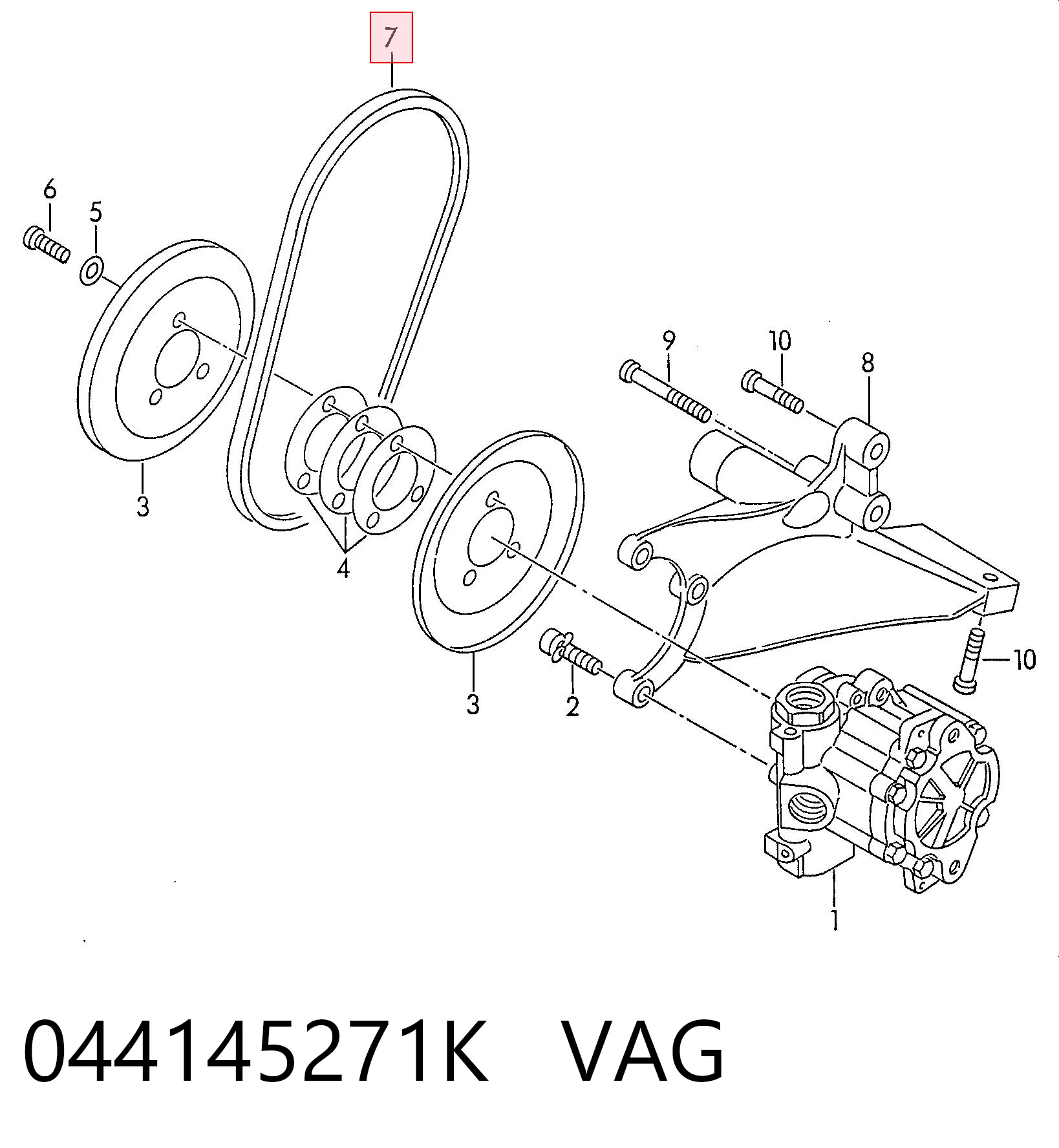 044145271K VAG Correa poly v