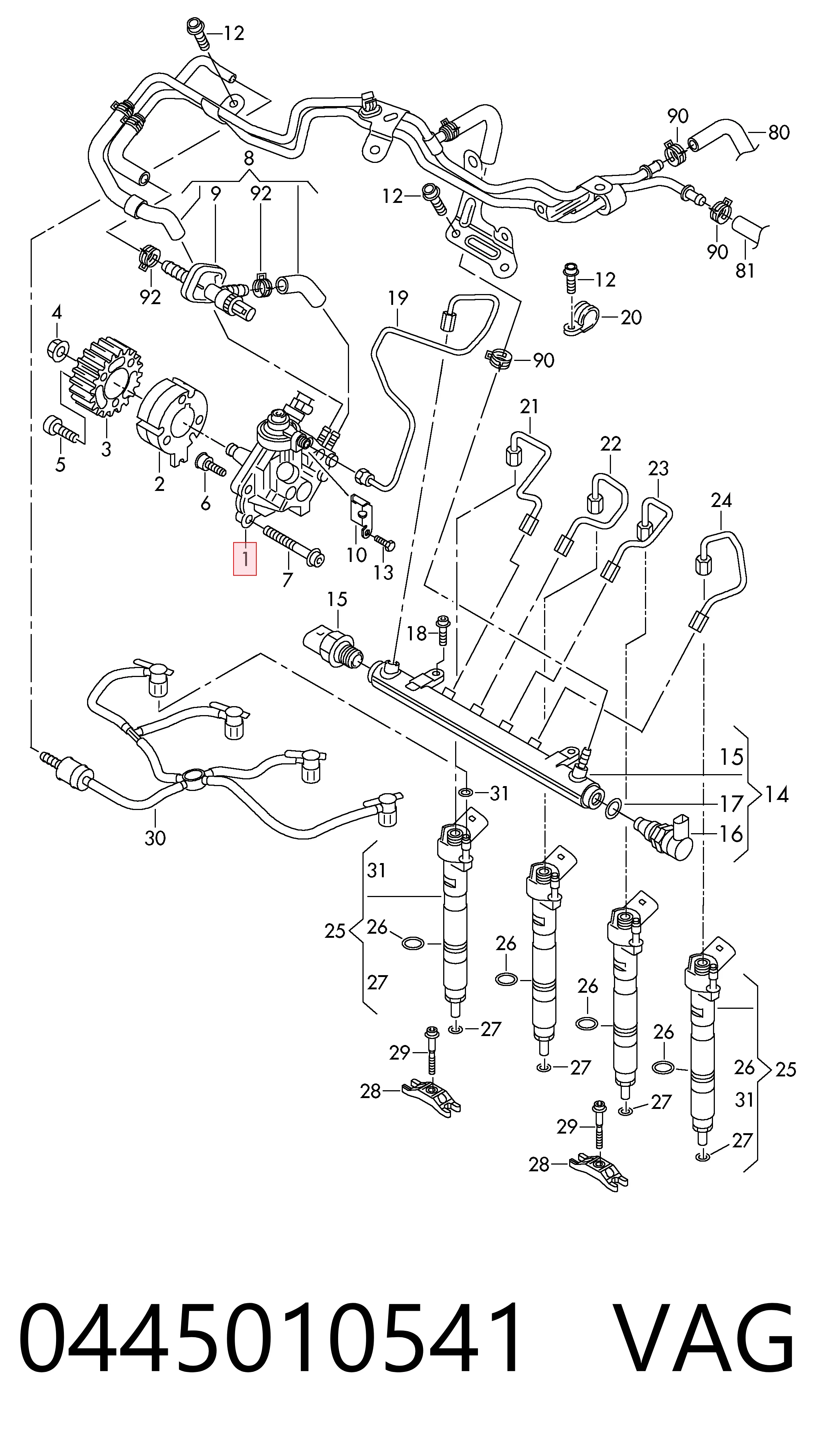445010541 Bosch Bomba de inyección