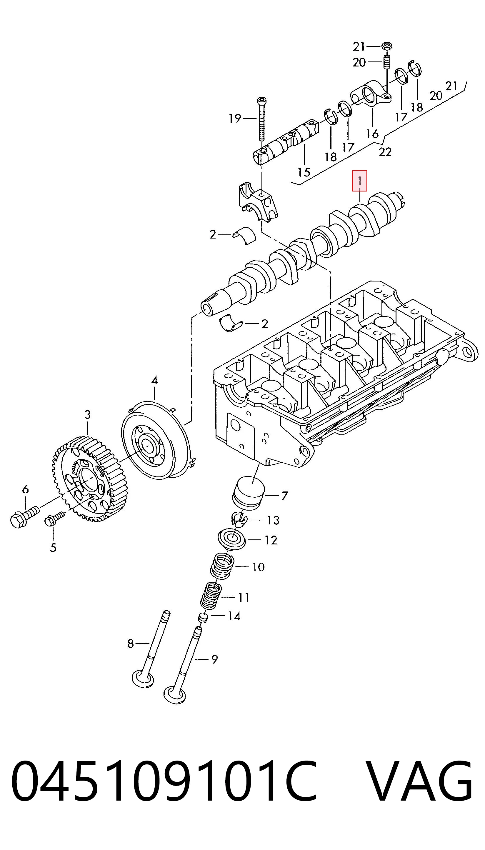 Árbol de levas Volkswagen Polo III (6N2)