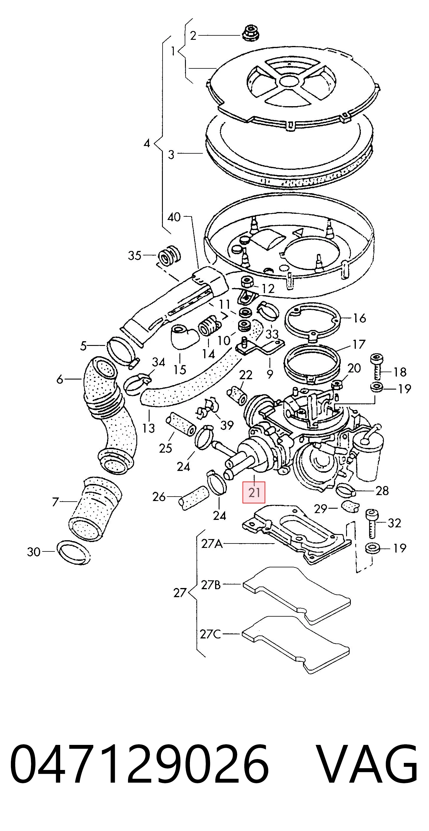 Carburador completo 047129026 VAG