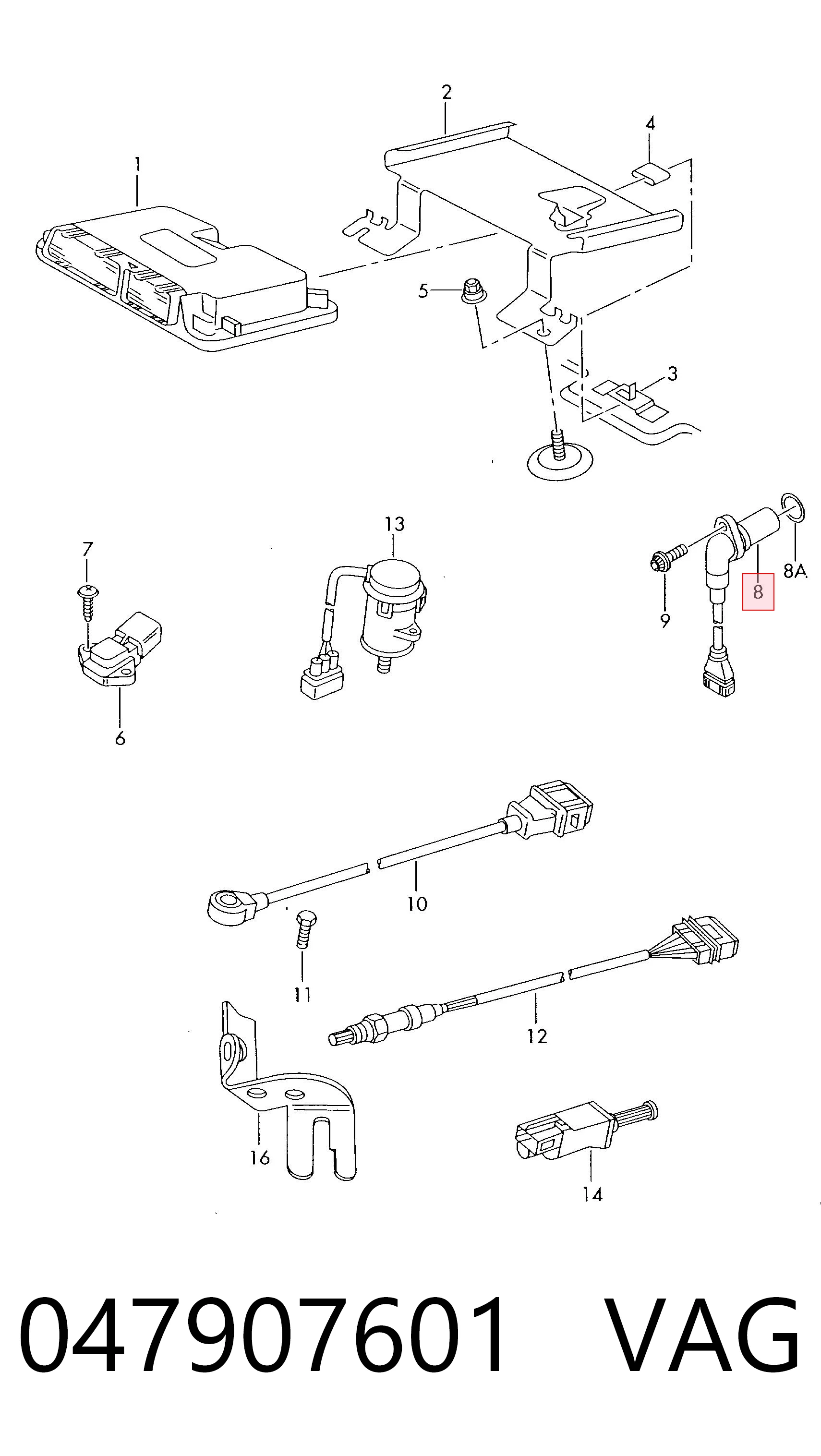 047907601 VAG Sensor posición arbol de levas