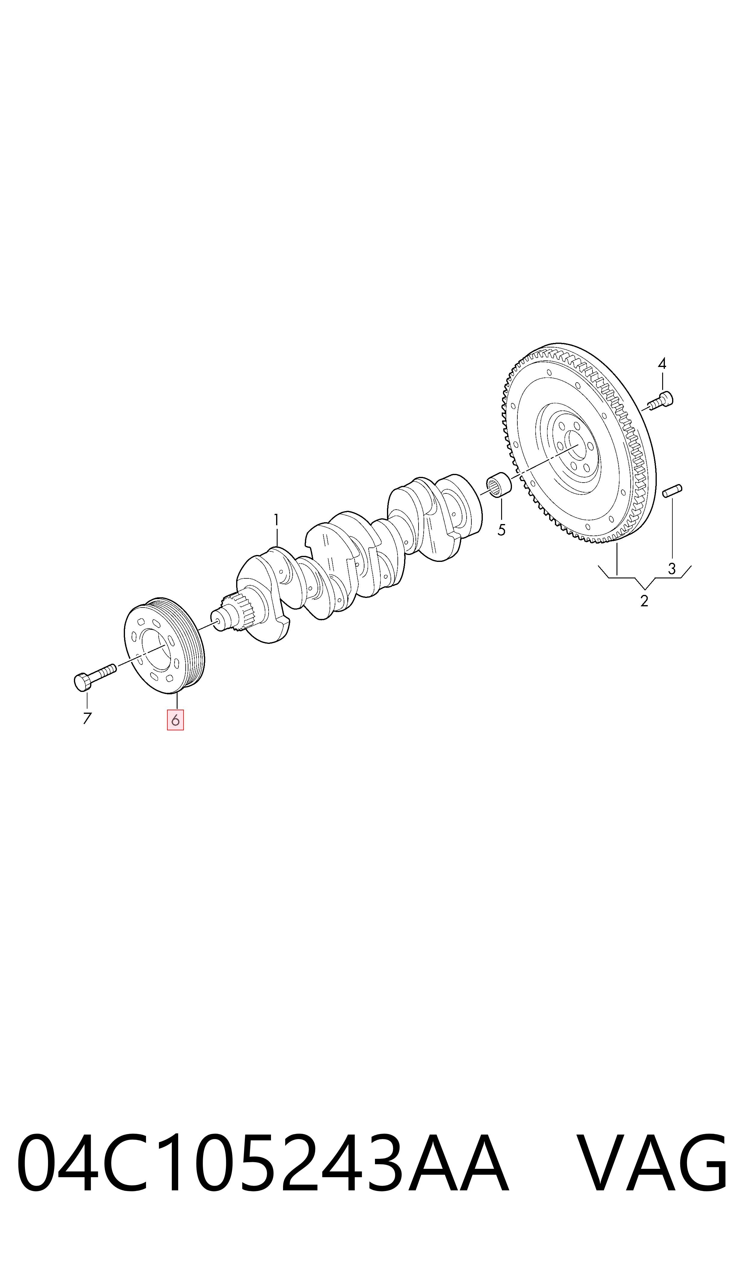 04C105243AA VAG Dámper