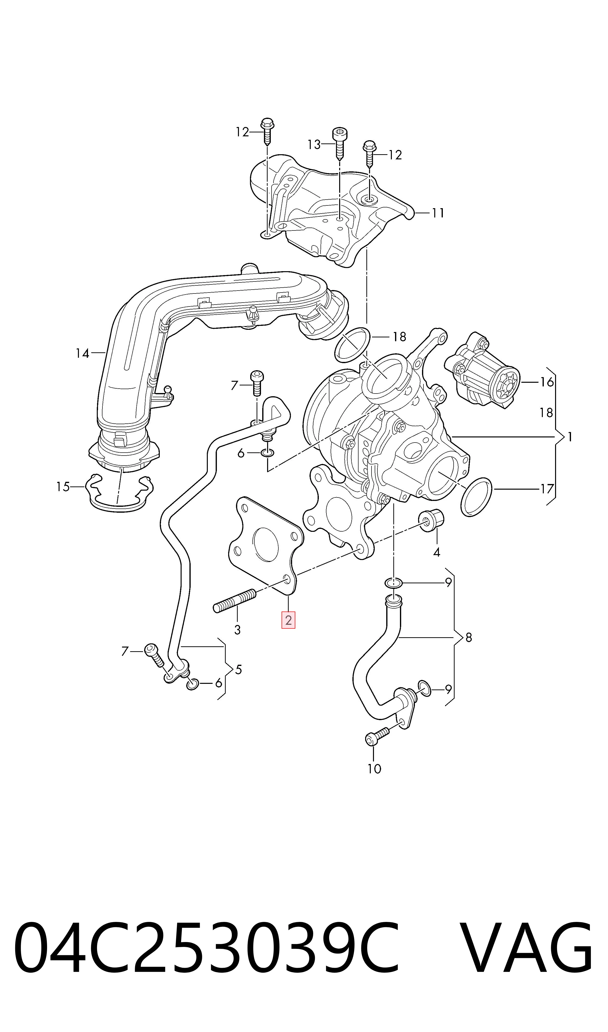  Junta colector escape Audi Q2 