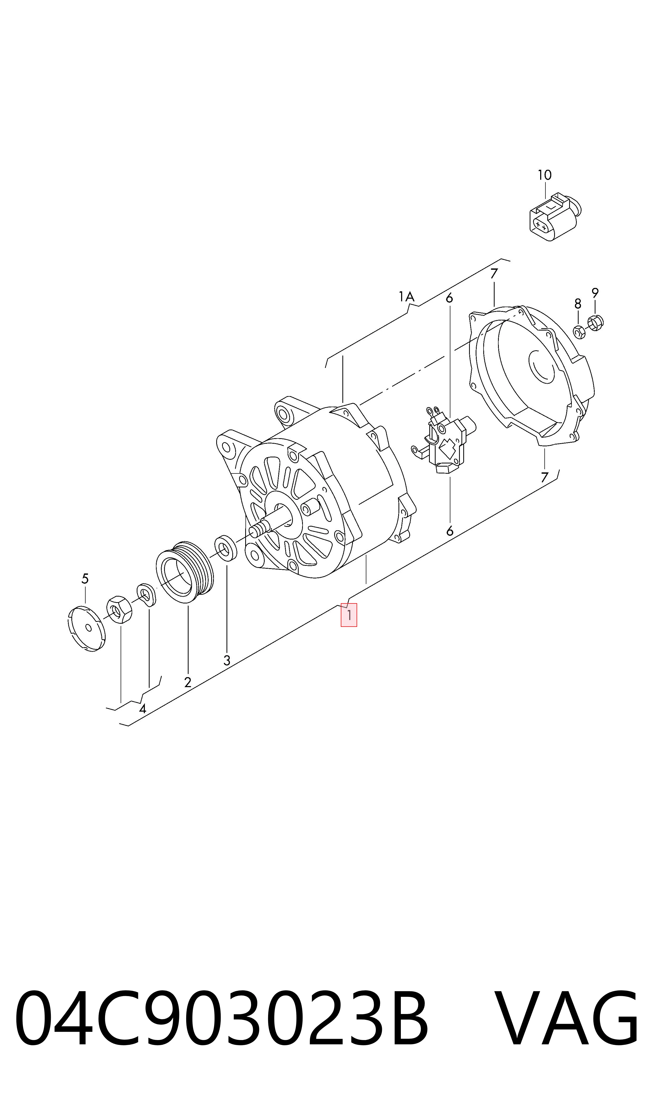 04C903023B VAG Alternador de coche