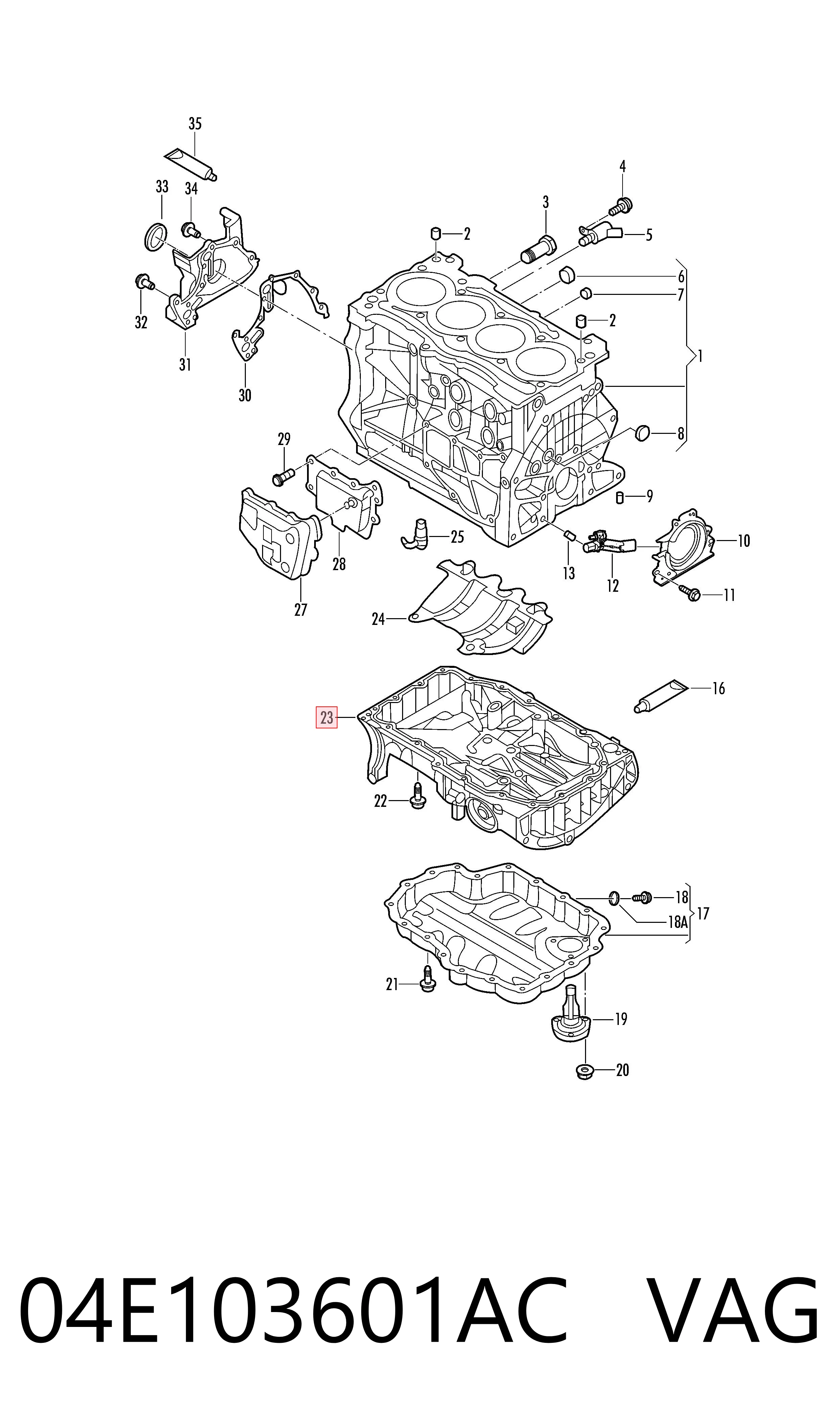 04E103601AC VAG