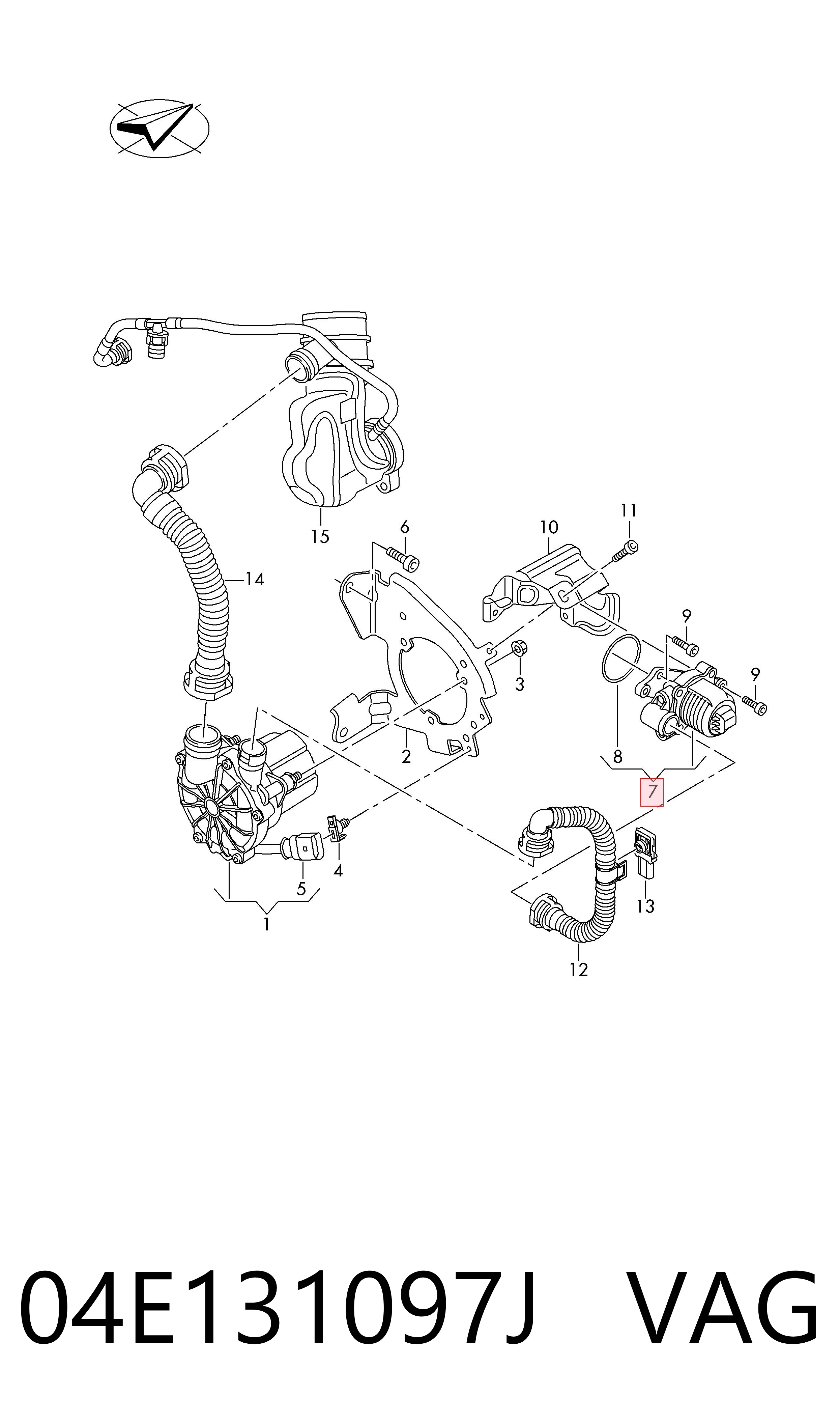 Válvula EGR para Volkswagen Jetta BU3, BU4