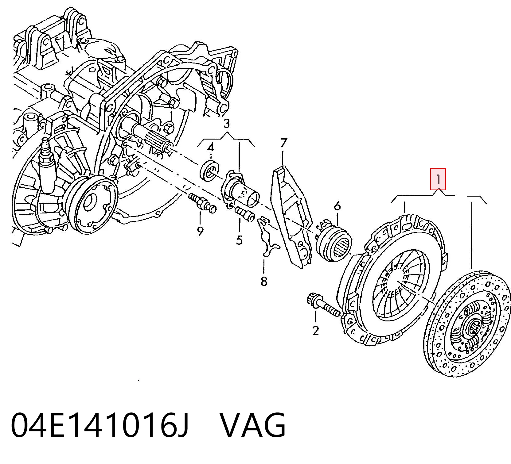 04E141016J VAG Embrague motor