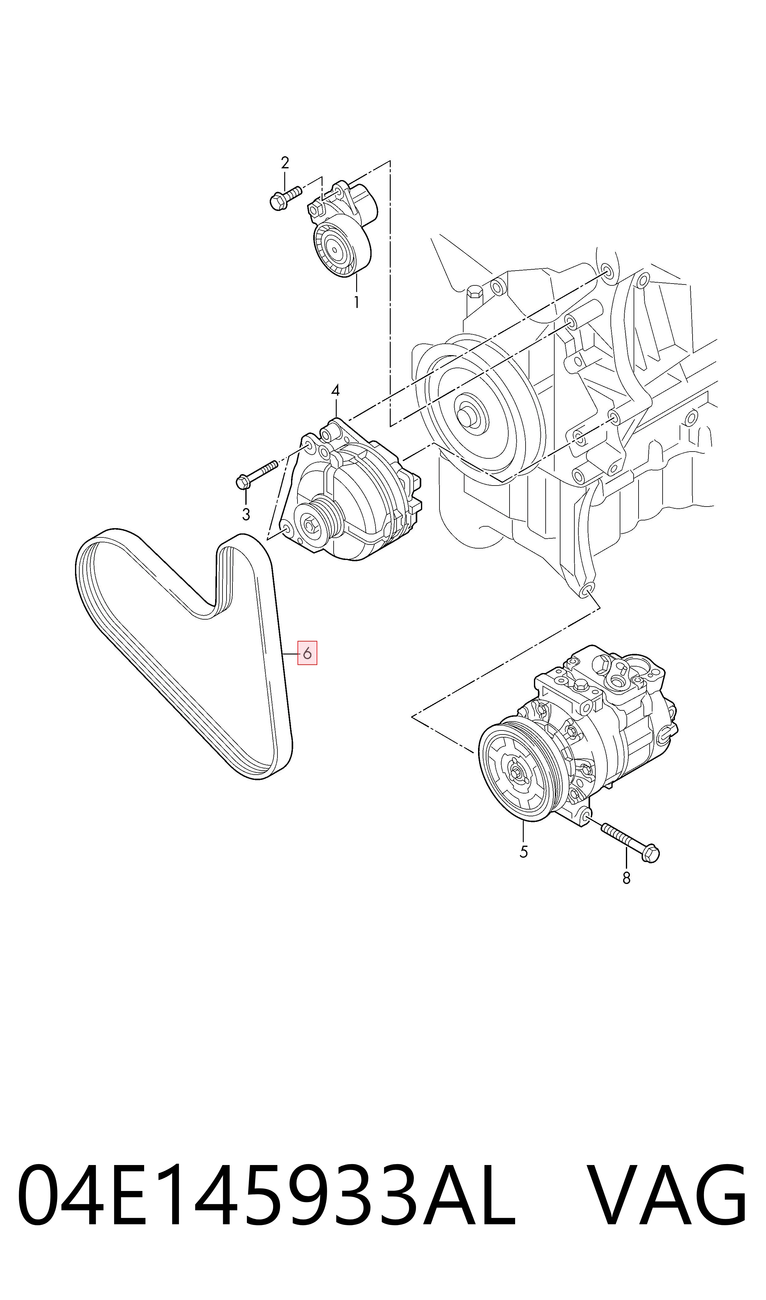 Correa poly v para Skoda Fabia IV PJ3