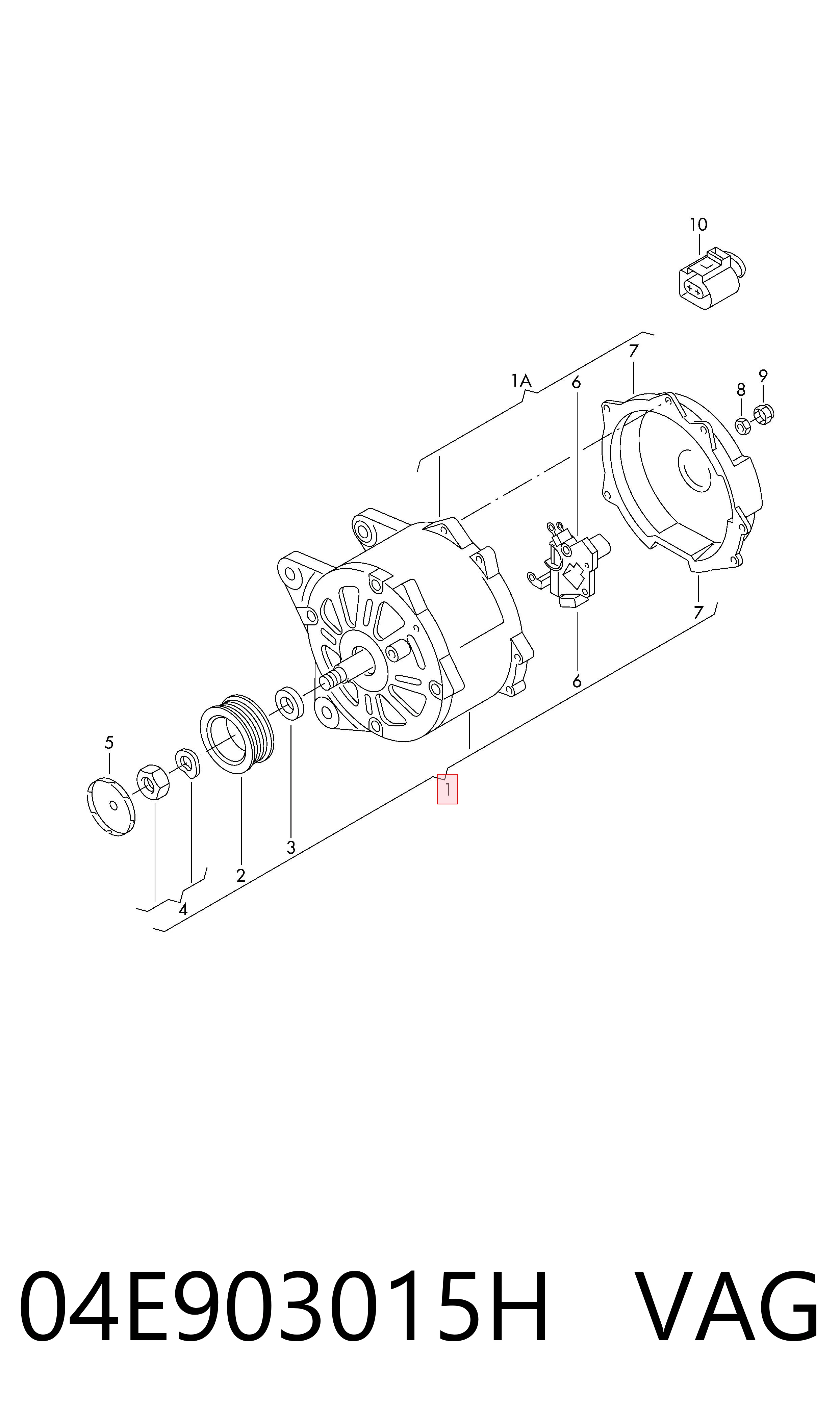 04E903015H VAG Alternador de coche