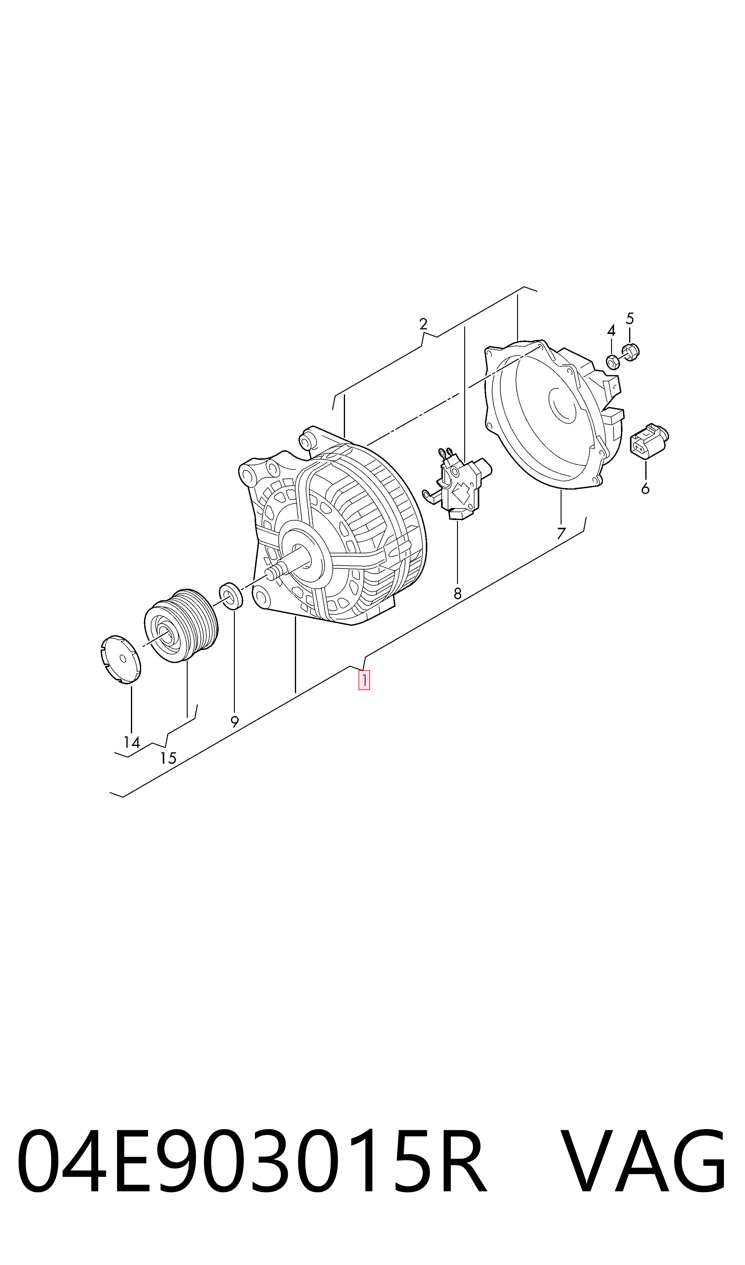 04E903015R VAG Alternador de coche