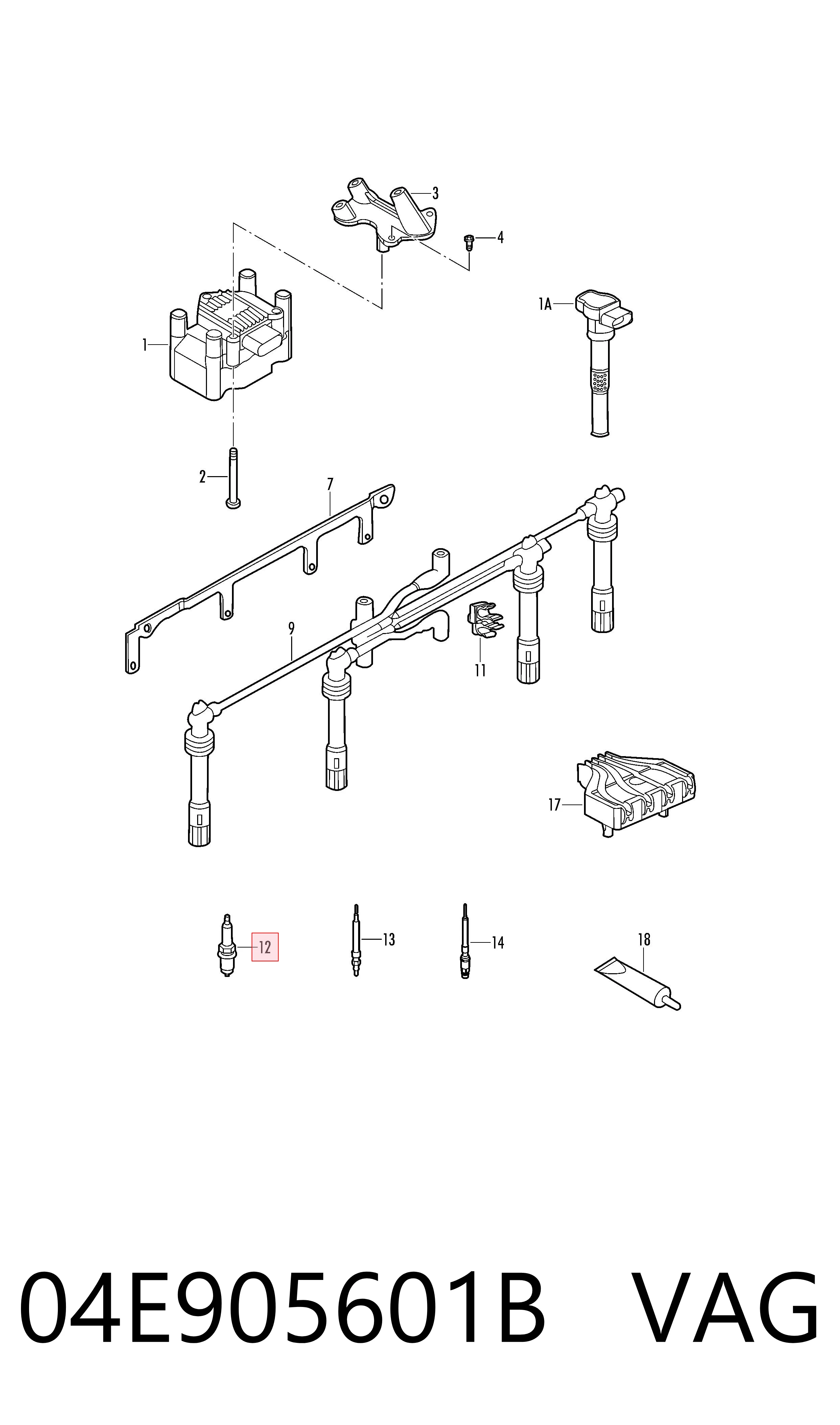 Bujías VAG 04E905601B precio, desde 22,19 EUR