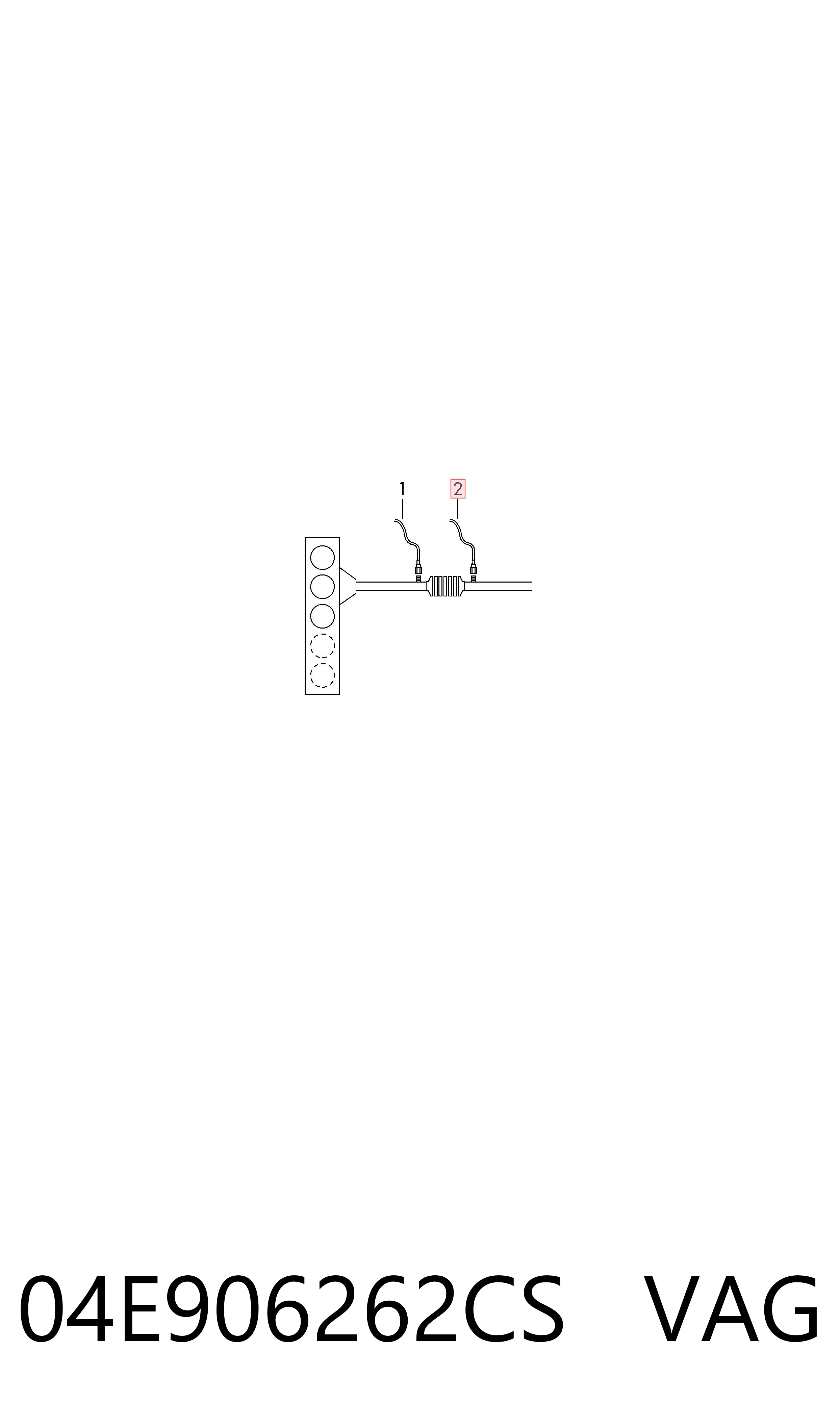 04E906262CS VAG Sonda lambda, sensor de oxígeno después del catalizador derecho