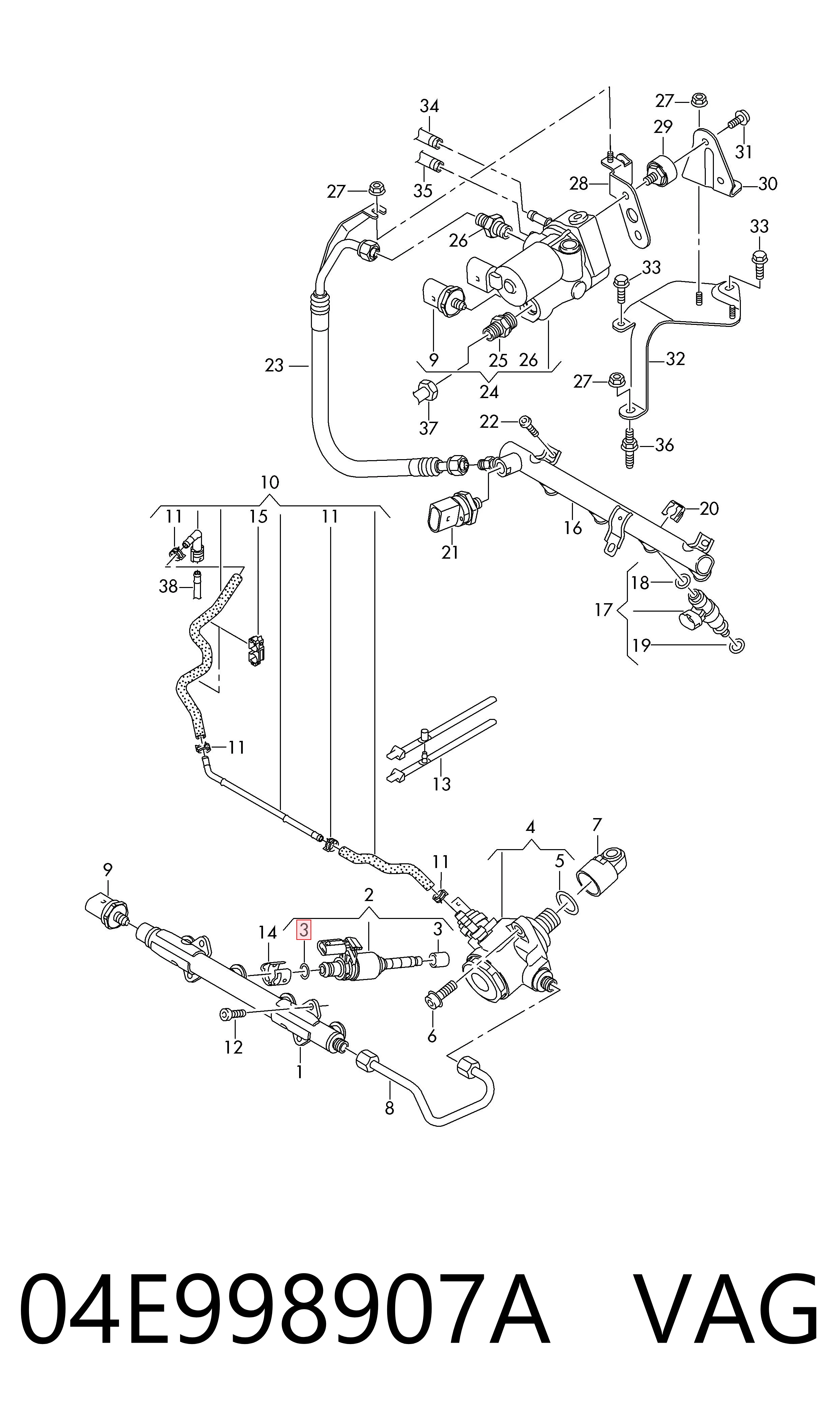 Comprar 04E998907A VAG Kit de reparación del inyector