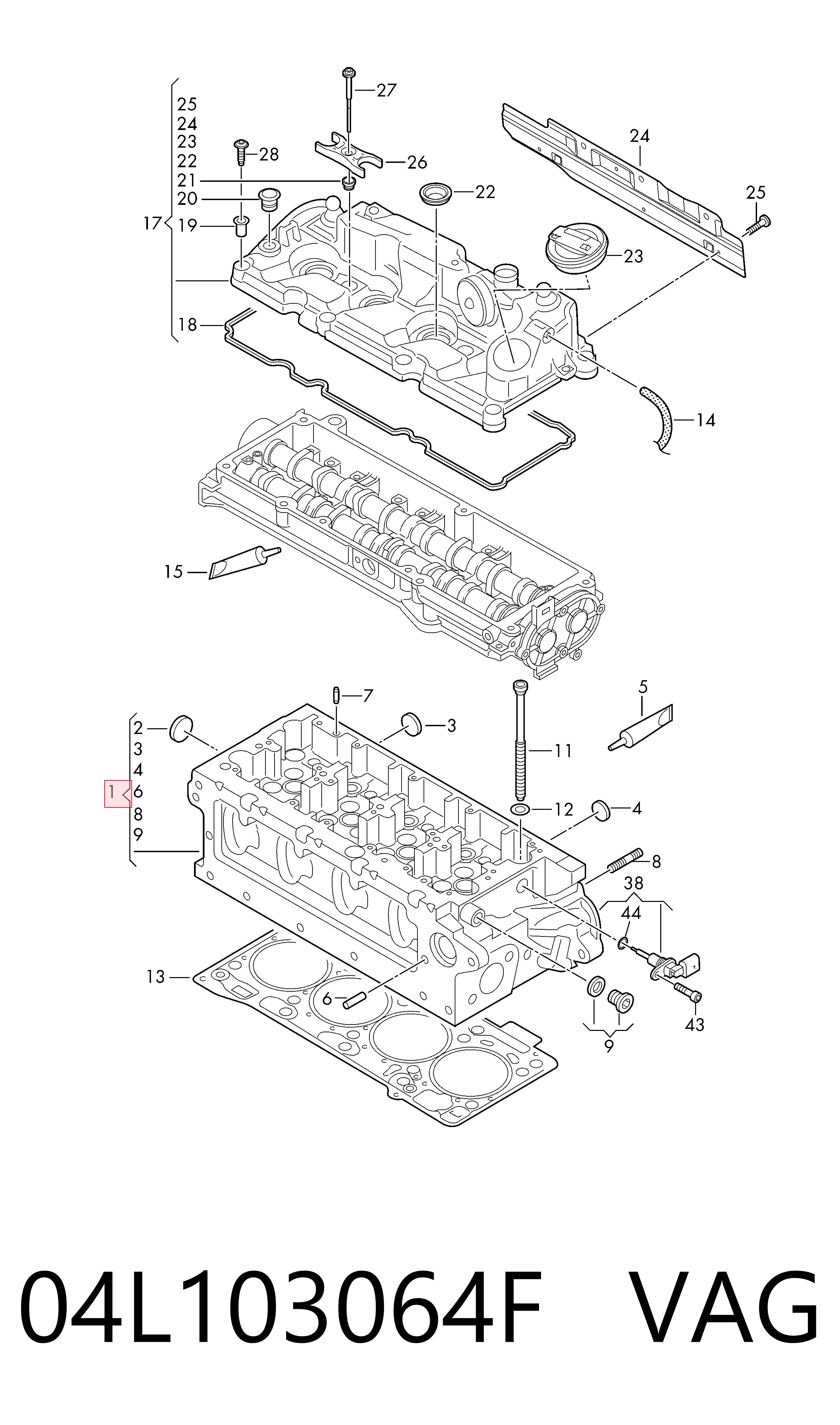 Culata para Volkswagen Passat 3G2, CB2