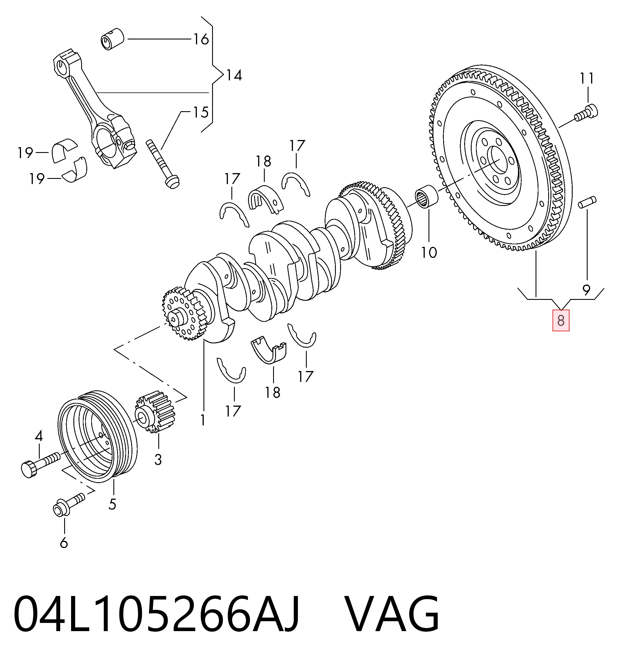 Motor de volante VAG 04L105266AJ precio, desde 483,53 EUR