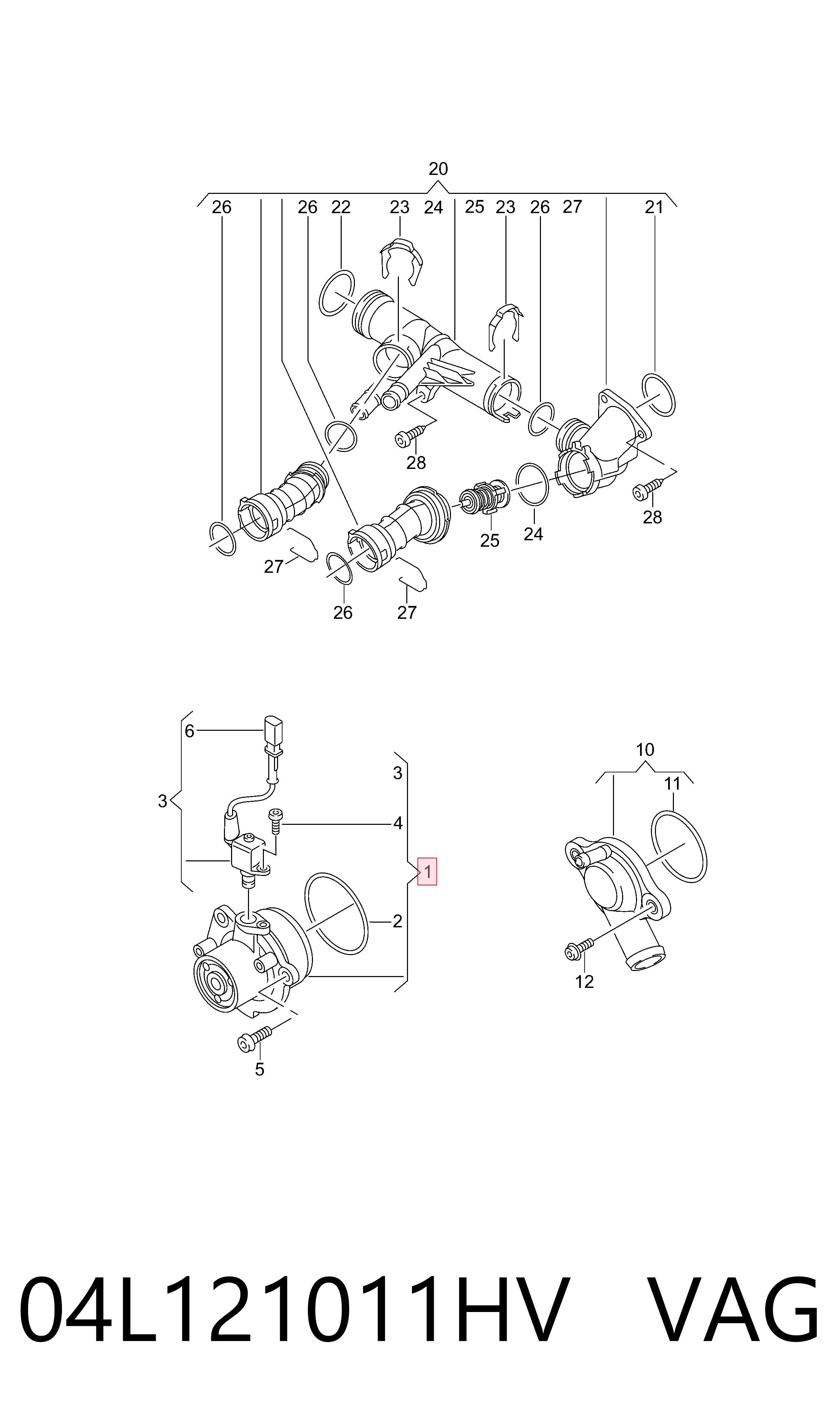 Bomba refrigerante coche Volkswagen Crafter (2016-2026)
