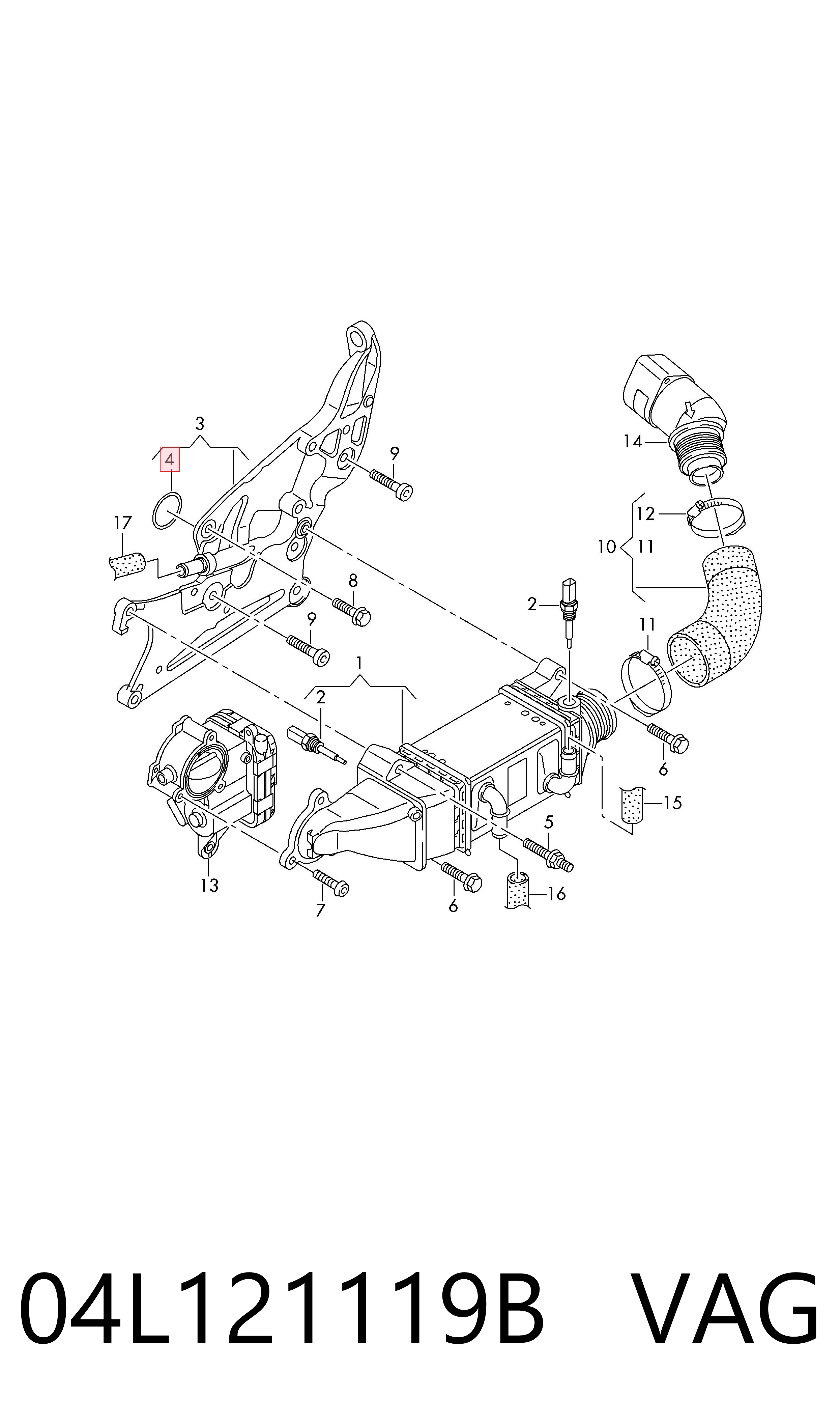 Junta de la carcasa del termostato VAG 04L121119B precio, desde 5,23 EUR