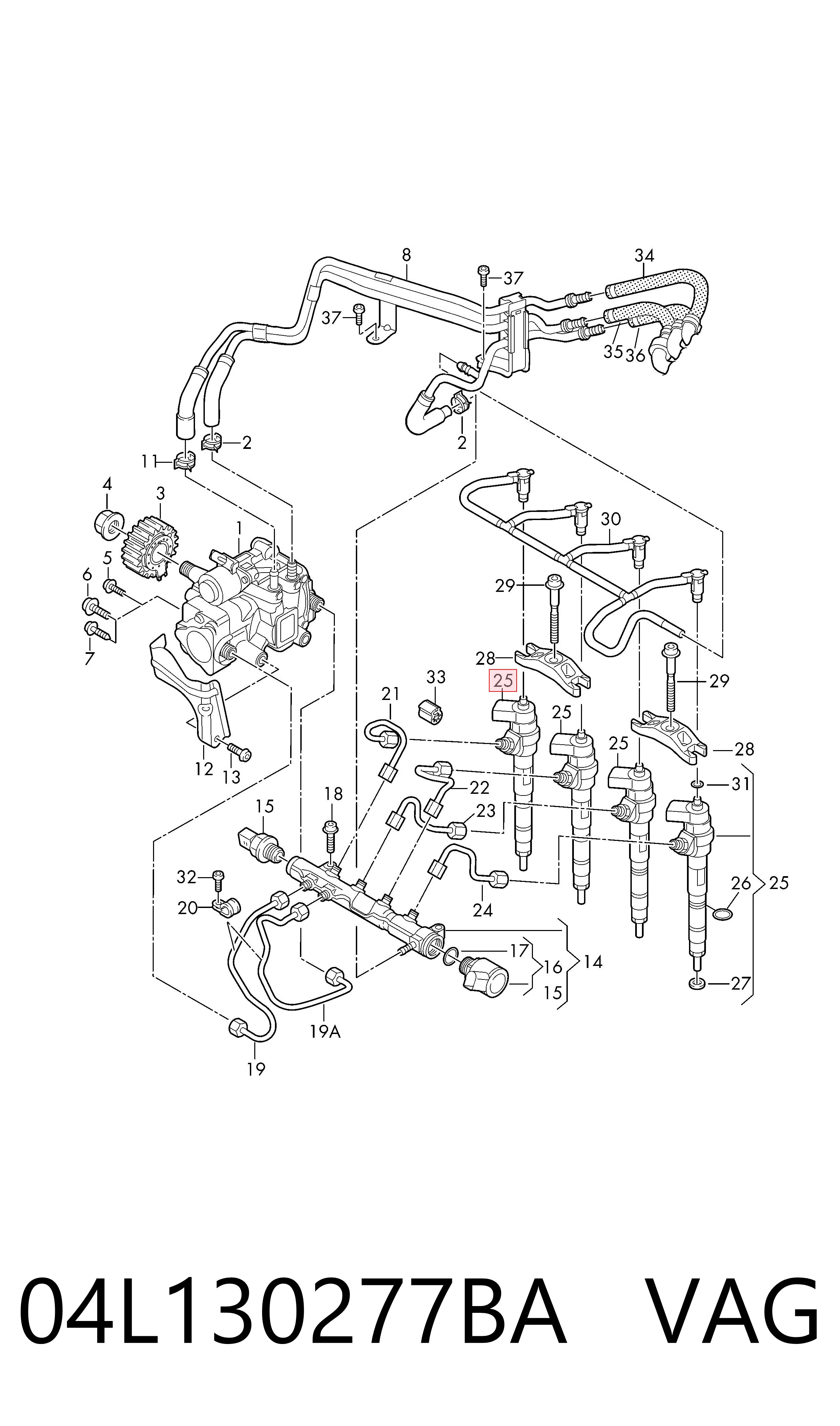 Comprar 04L130277BA VAG Inyector