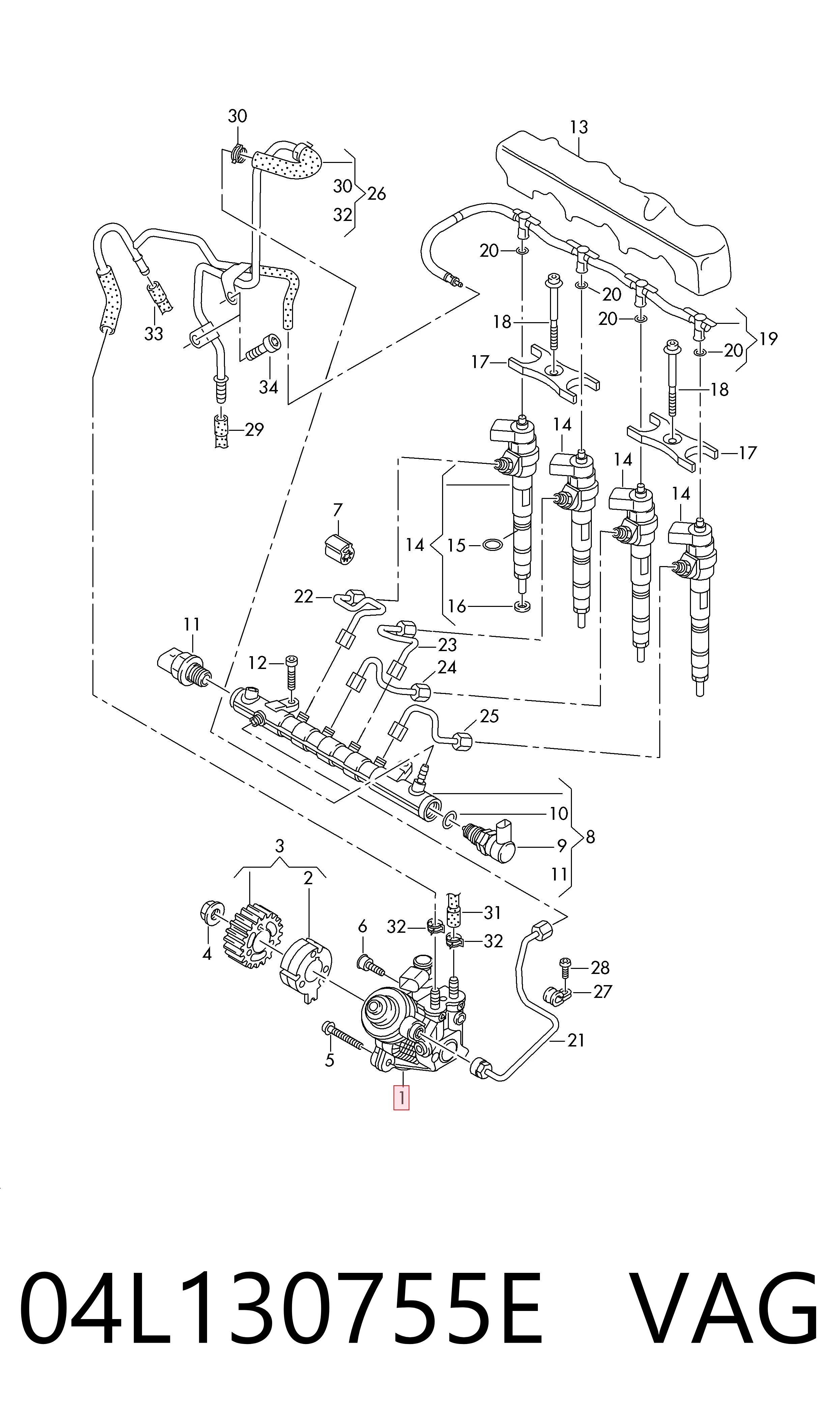 Comprar 04L130755E VAG Bomba inyectora