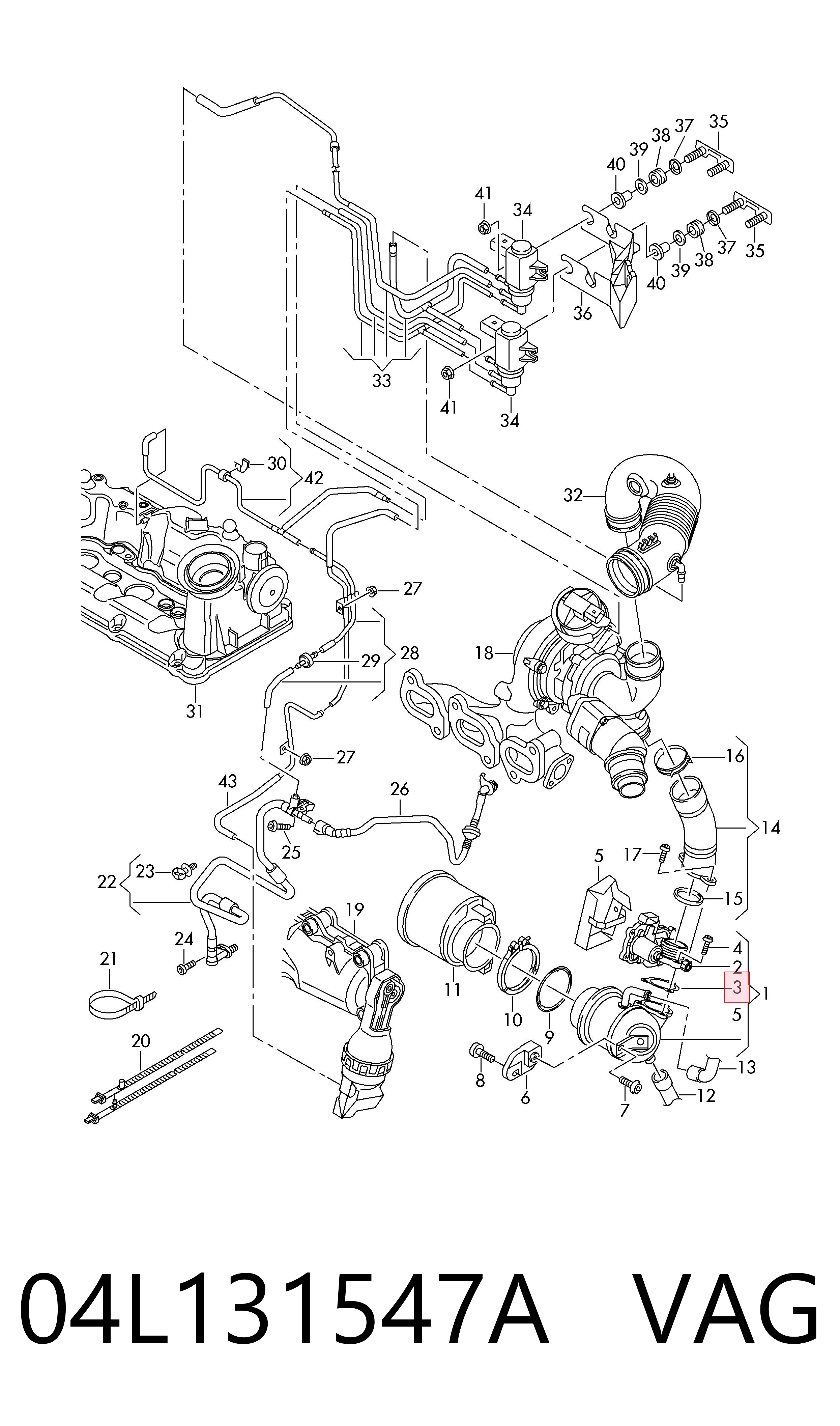 Junta de válvula EGR VAG 04L131547A precio, desde 5,17 EUR