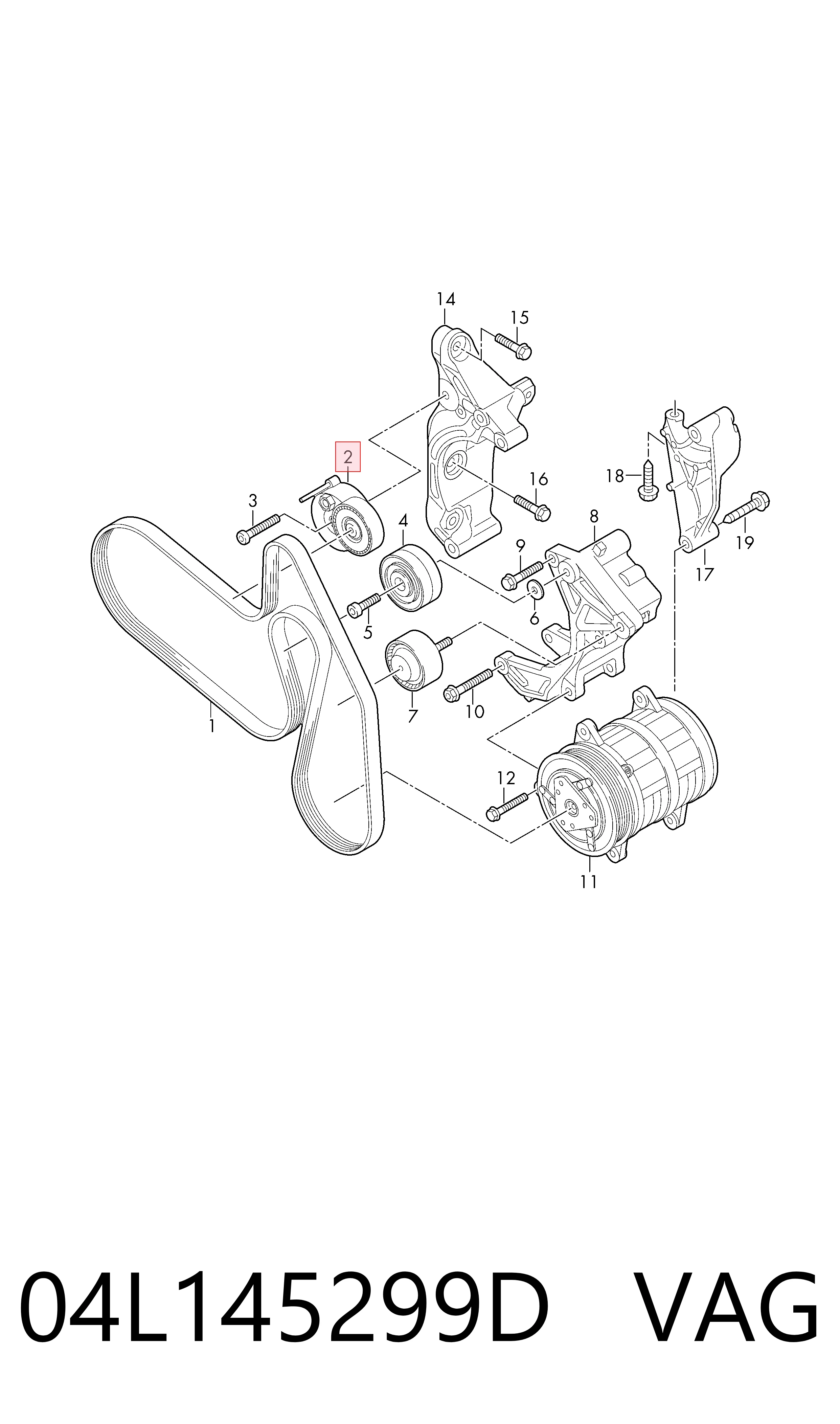 Comprar Tensor de correa poli V Crafter SY, SX, SYB, SYC, SYD, SYM